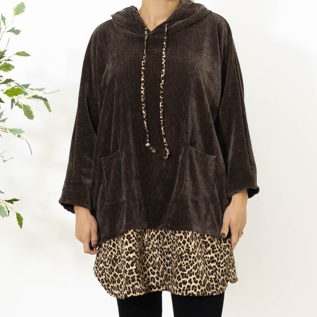 Tara leo hoodie, Choko