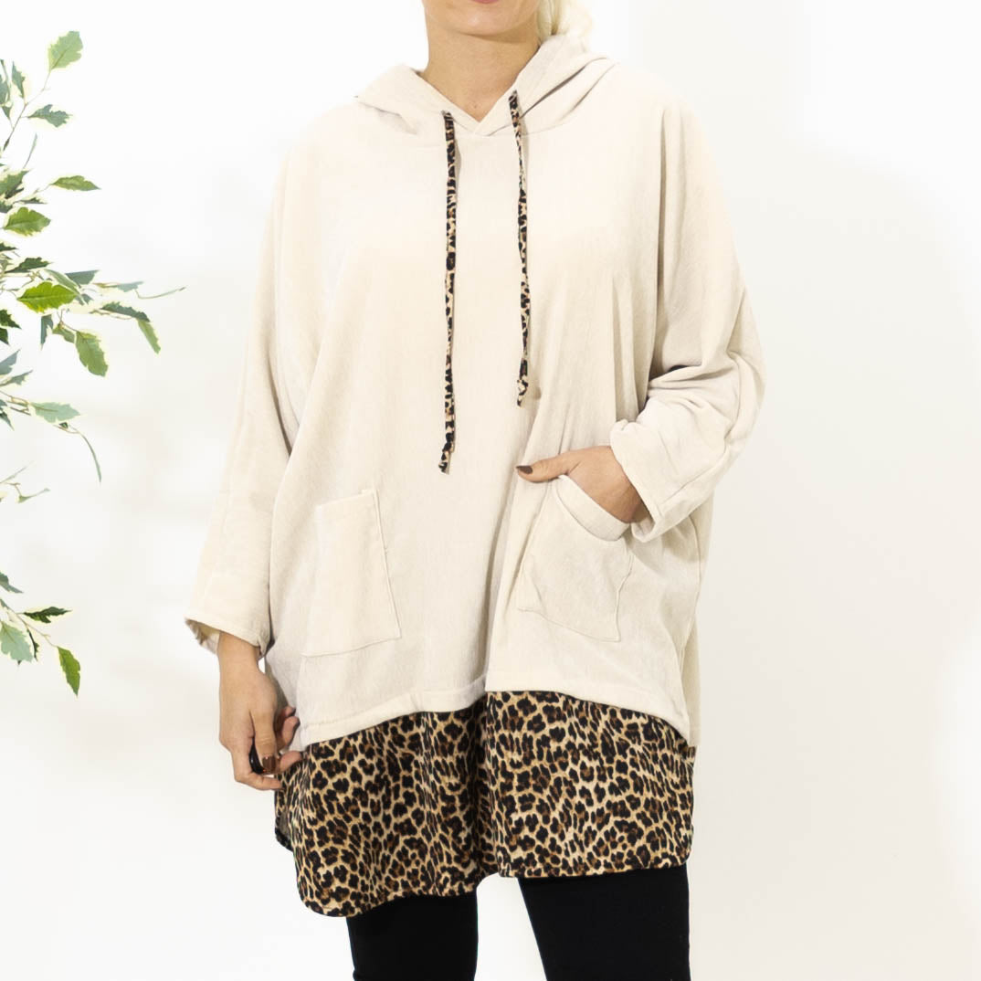 Tara leo hoodie, Beige