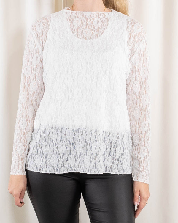 Carla lace overdel, Hvid