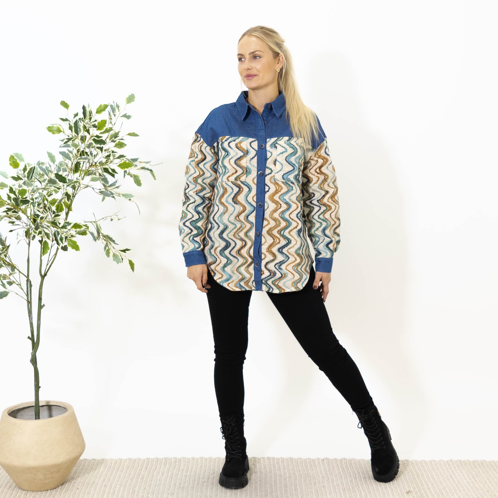 Rena bomulds jakke, Denim
