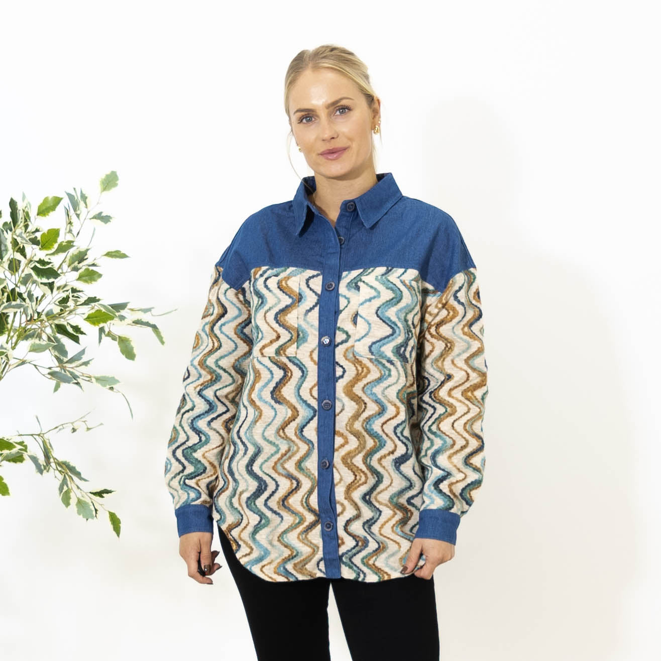 Rena bomulds jakke, Denim