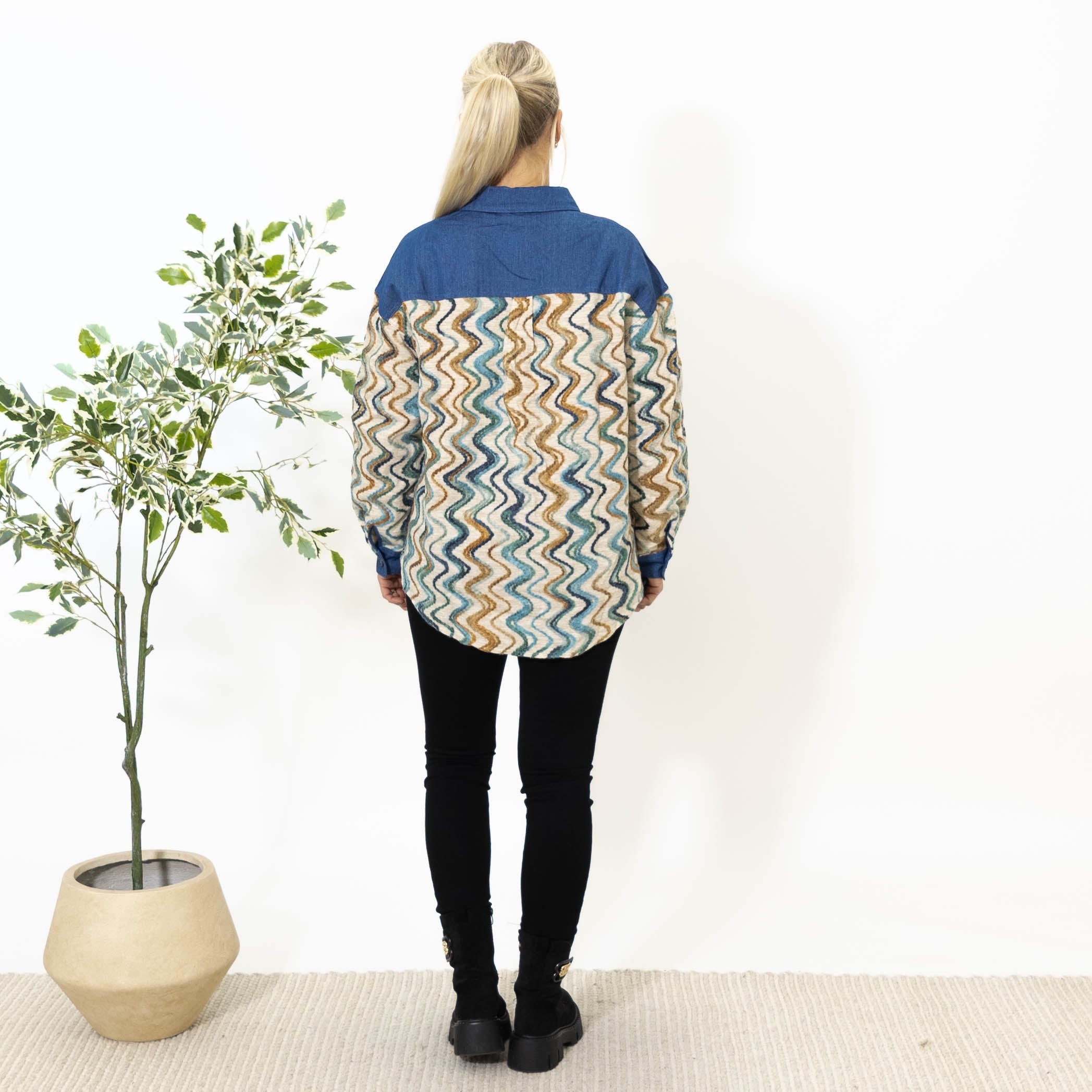 Rena bomulds jakke, Denim