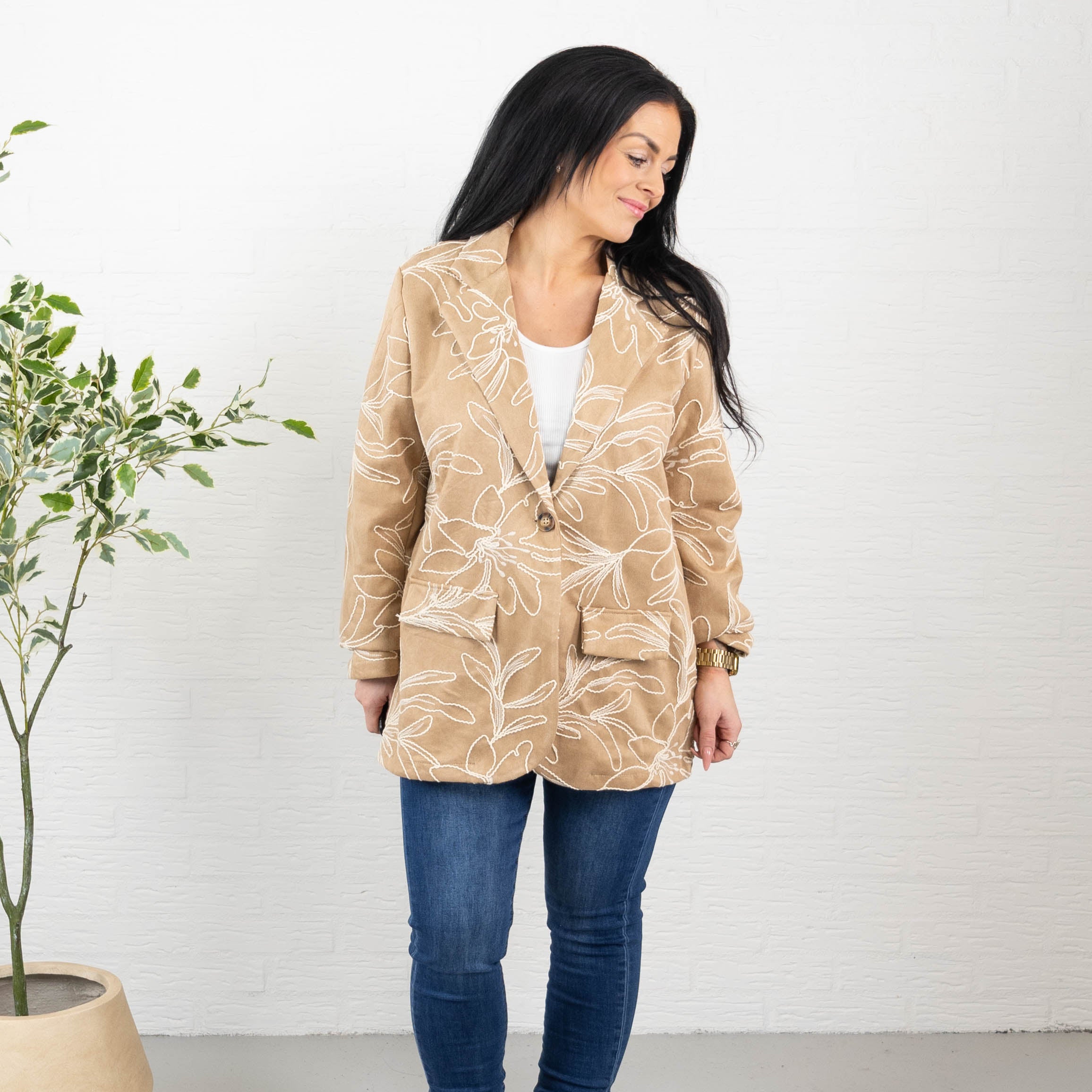 Helen blazer, Taupe
