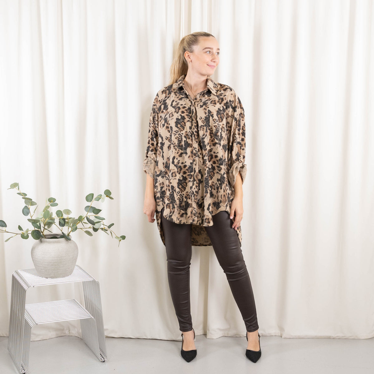 Vivian skjorte, Taupe