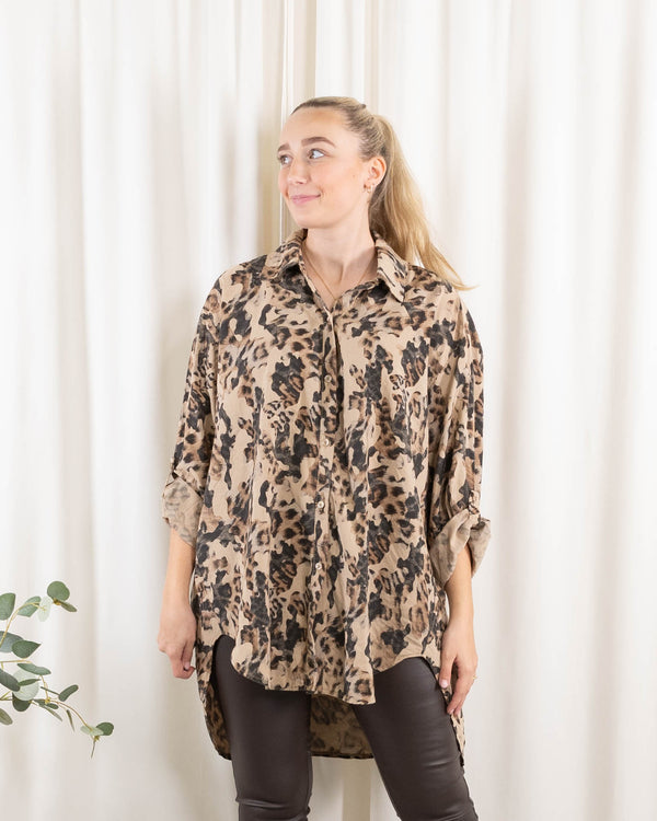 Vivian skjorte, Taupe
