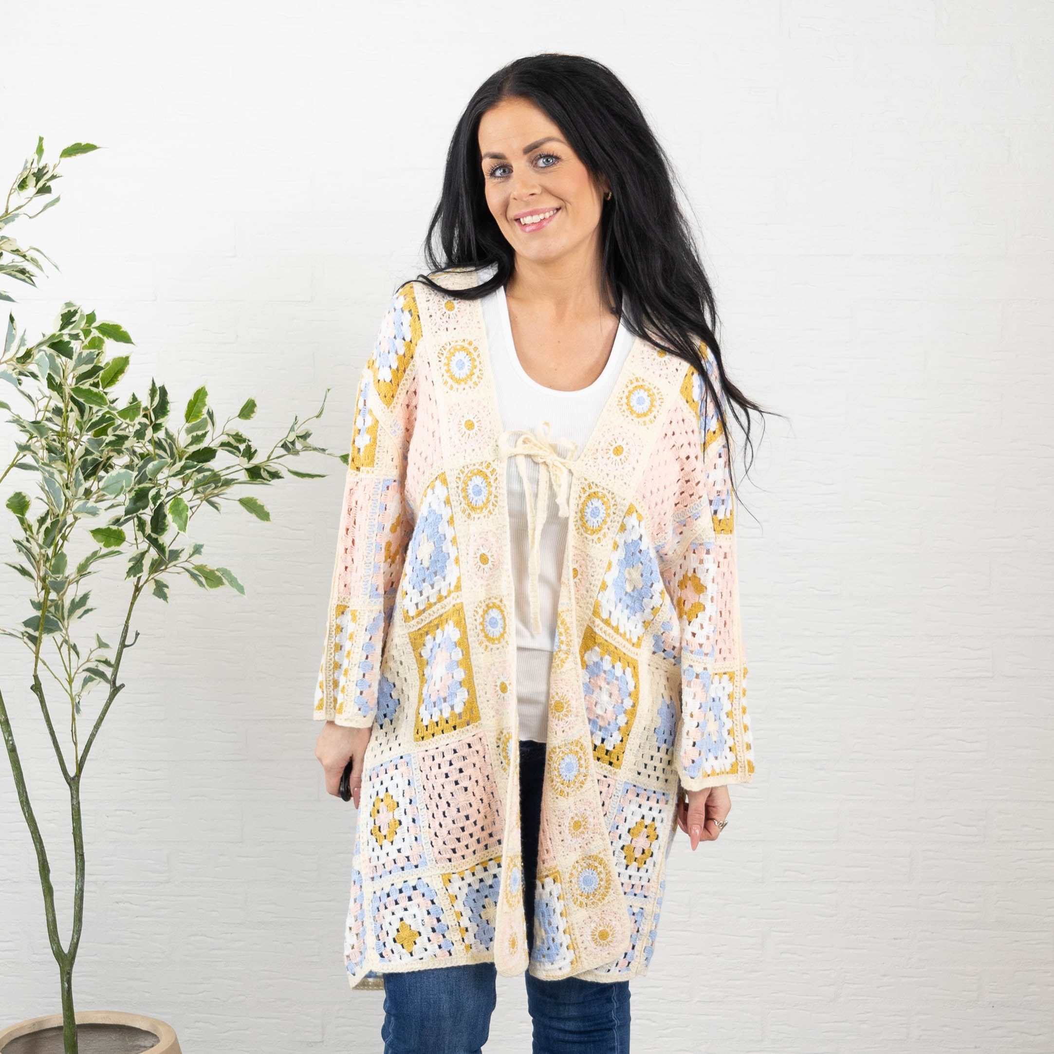 Juta cardigan, Lyserød