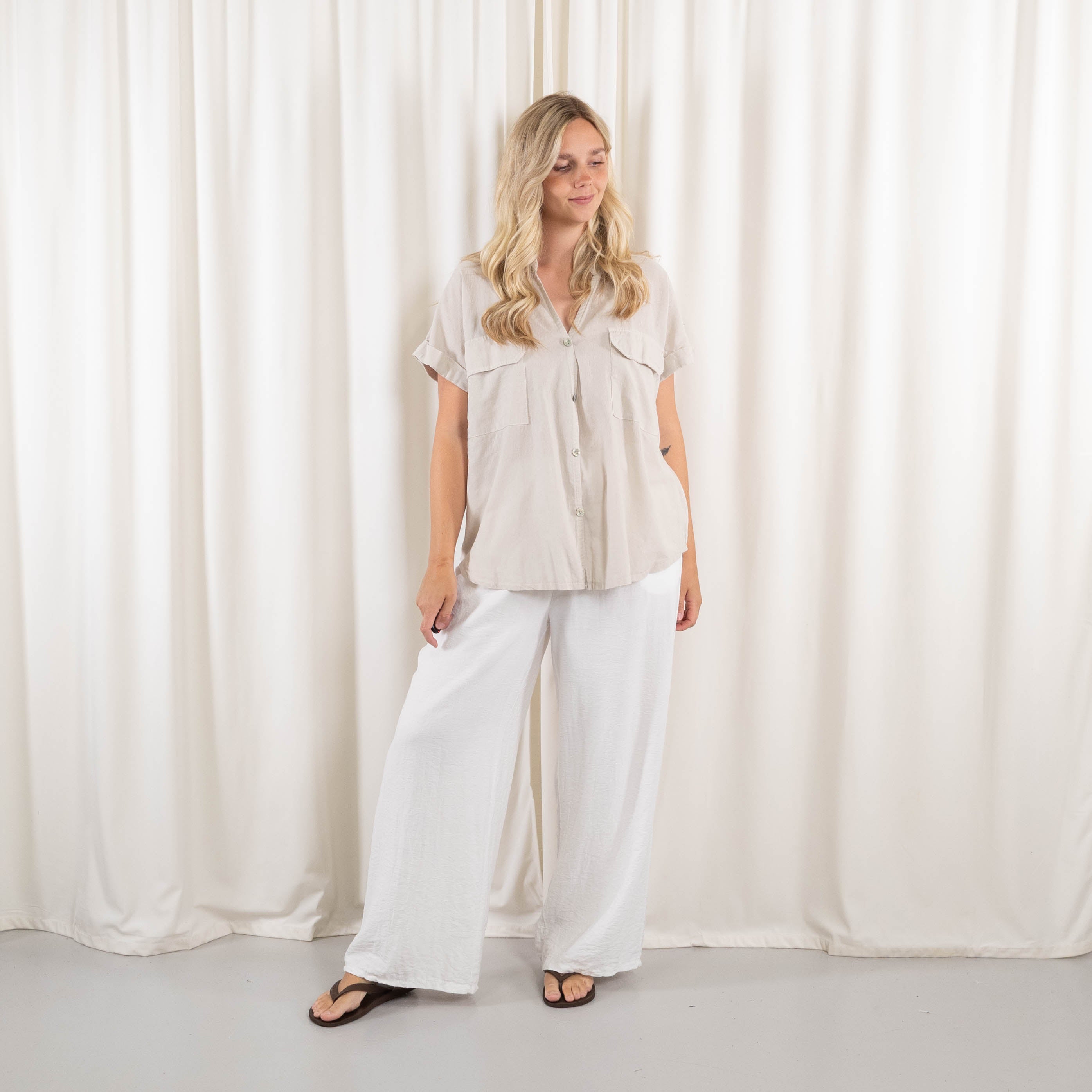 Lucia skjorte, Beige