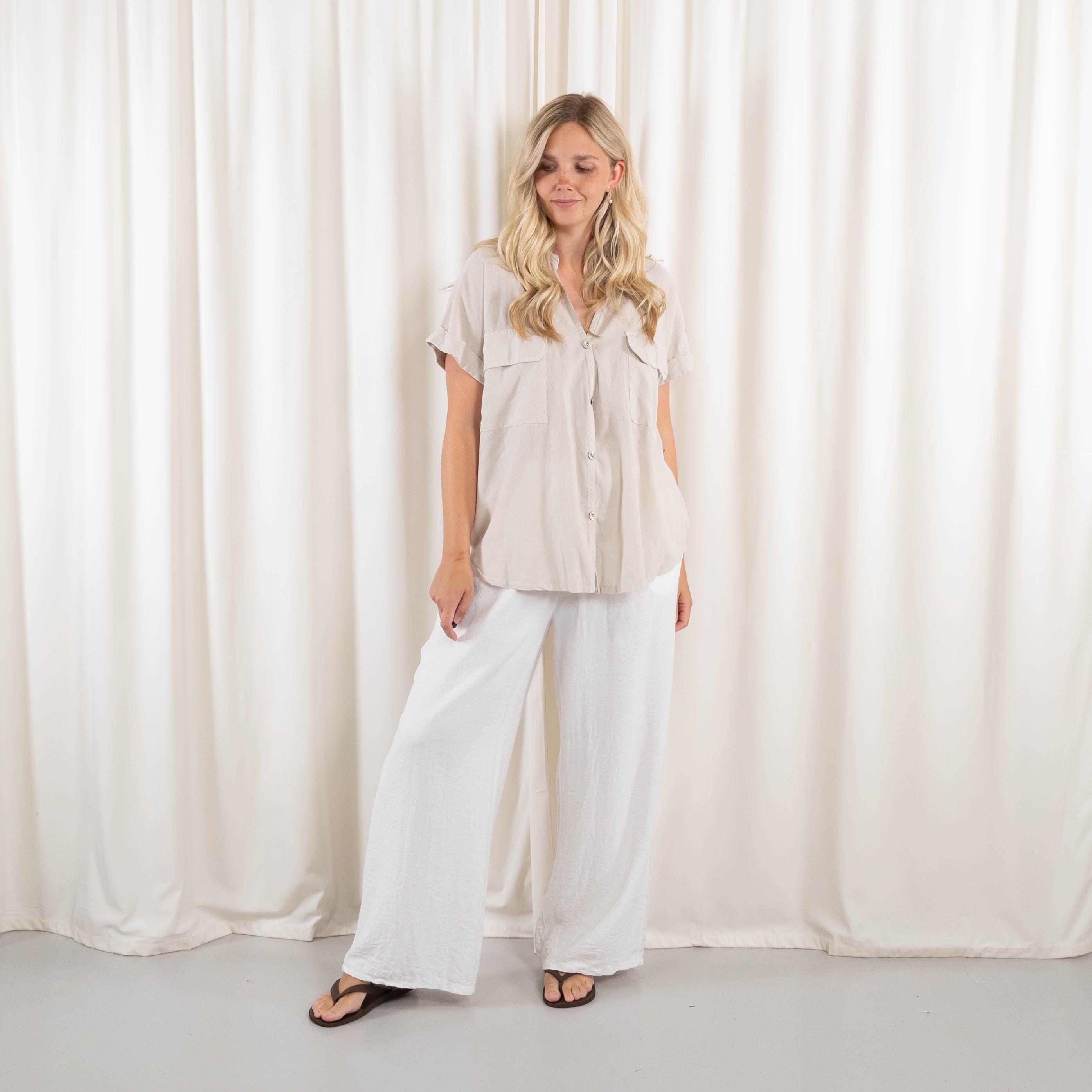 Lucia skjorte, Beige