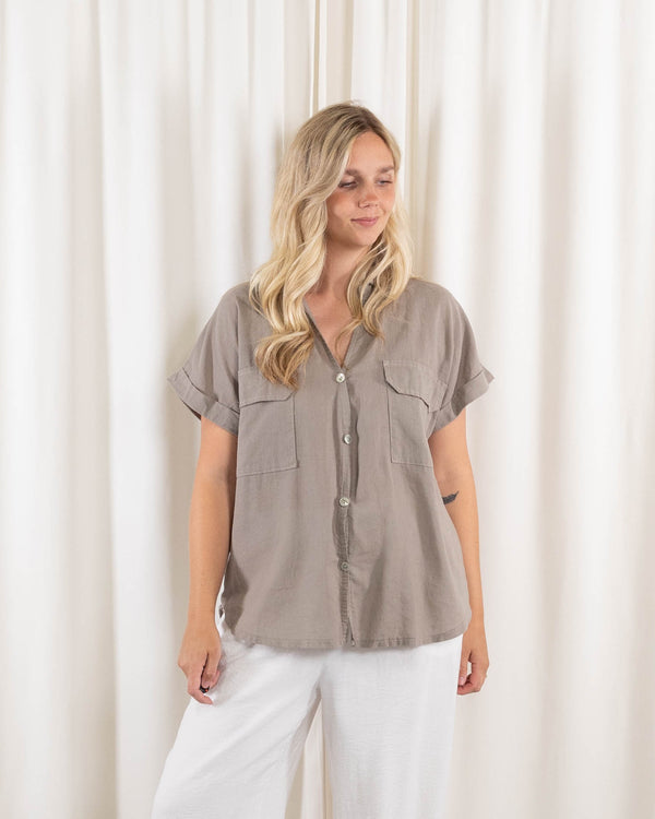 Lucia skjorte, Taupe