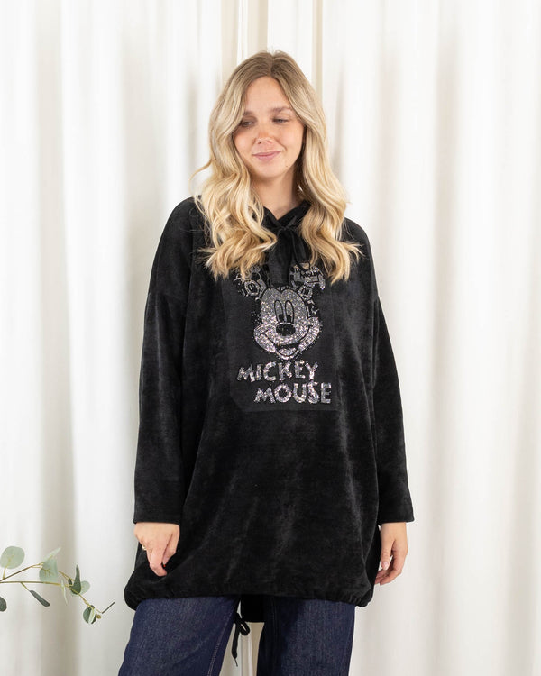 Mickey sweatshirt, Sort