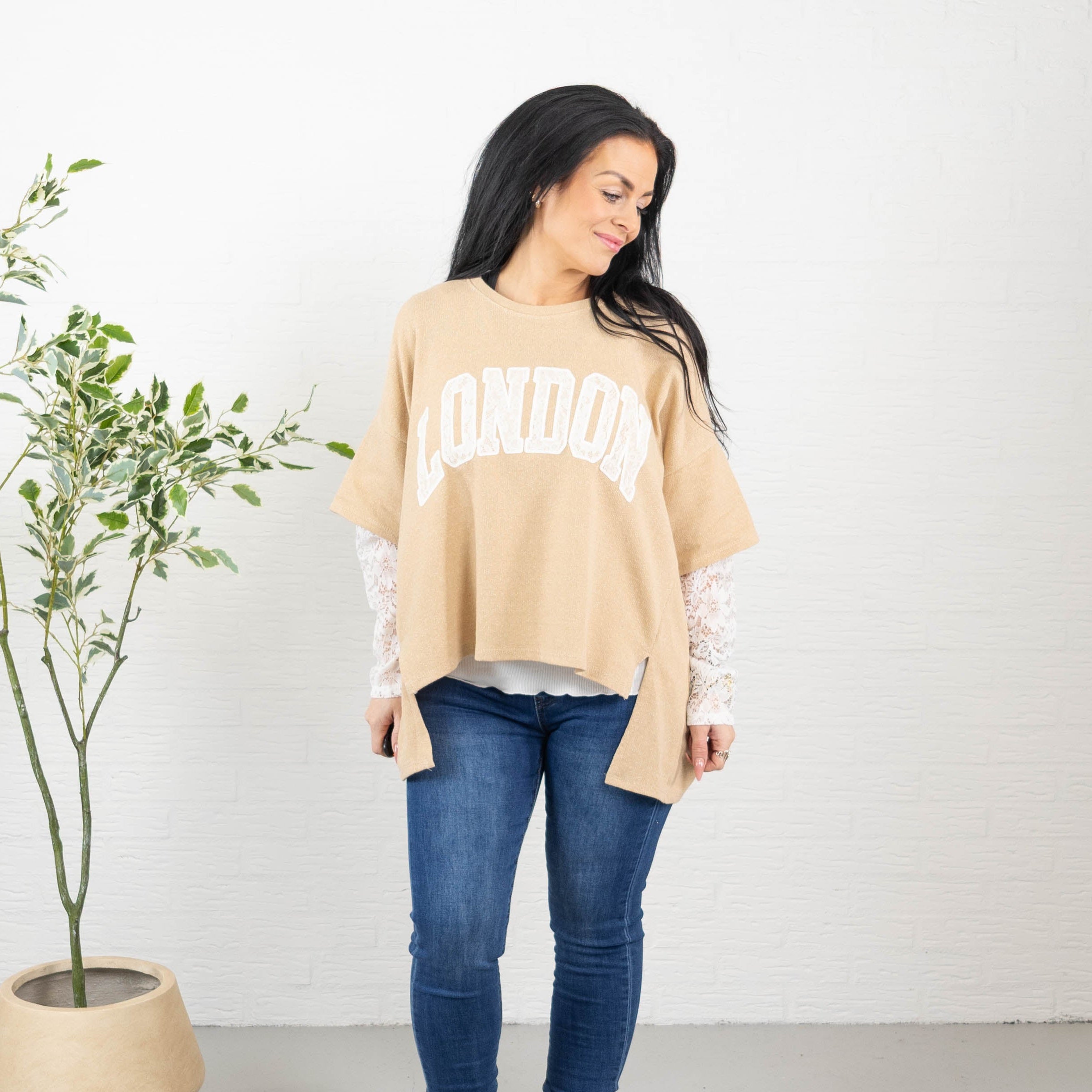 London sweatshirt, Beige
