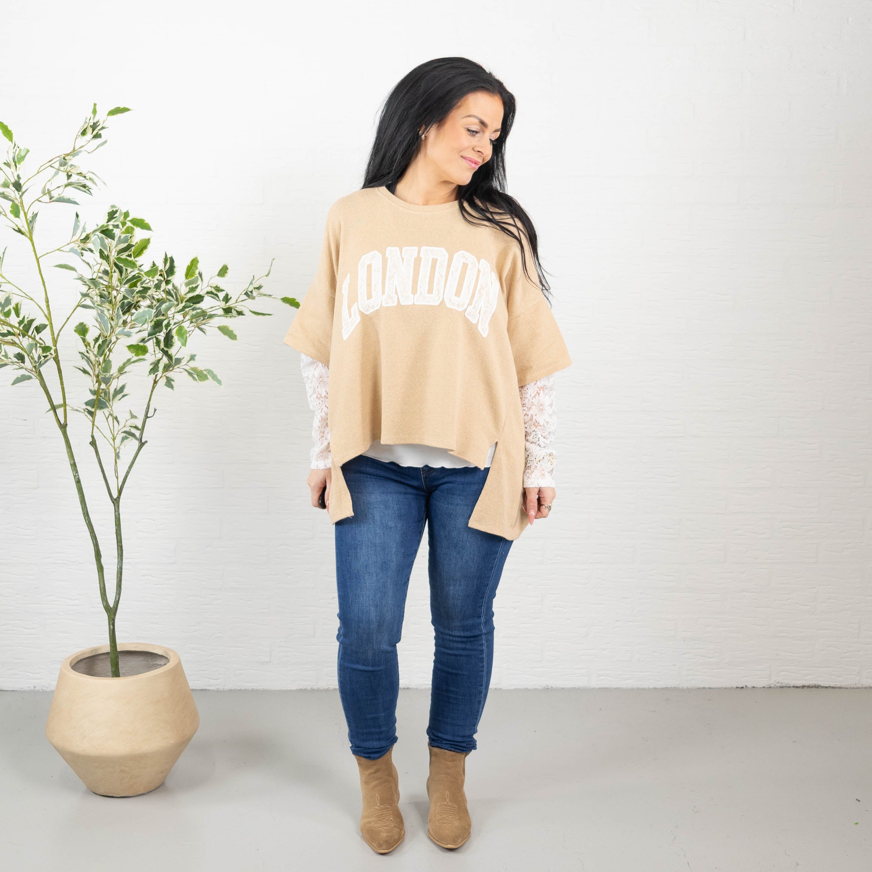 London sweatshirt, Taupe