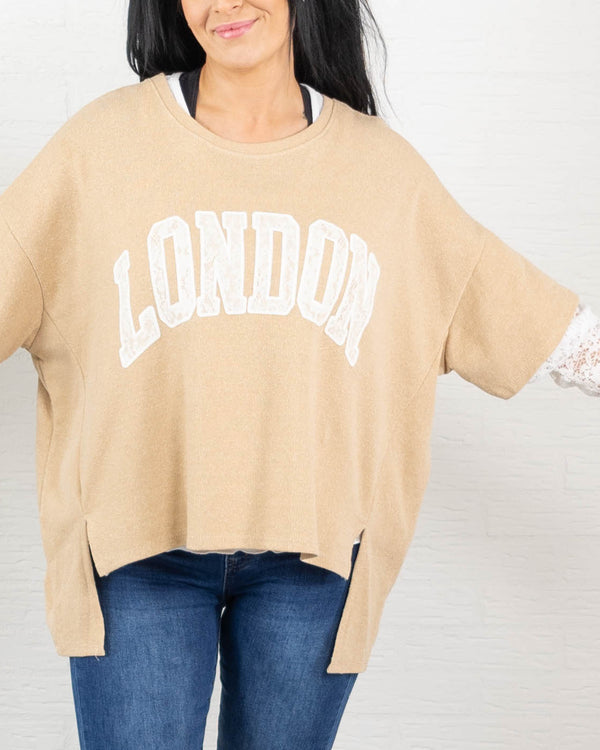 London sweatshirt, Beige