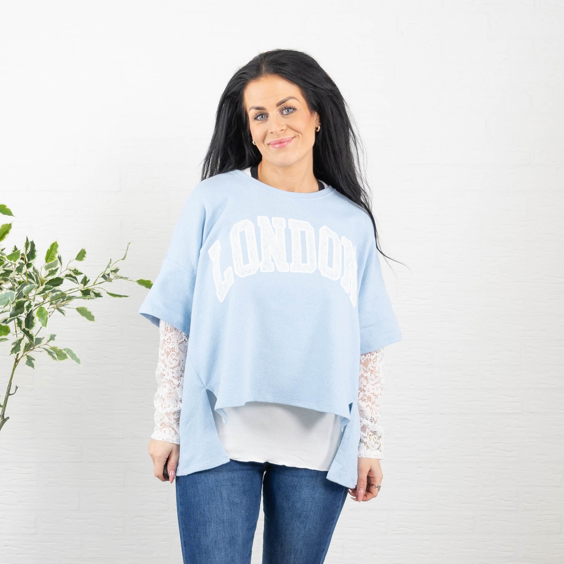 London sweatshirt, Lyseblå