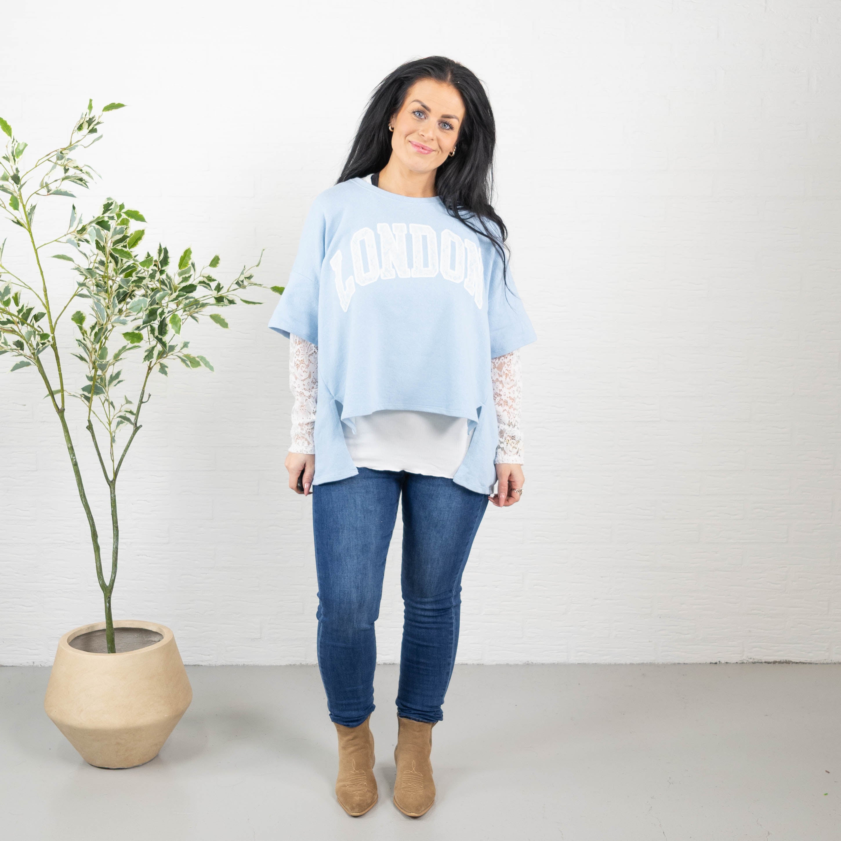 London sweatshirt, Lyseblå