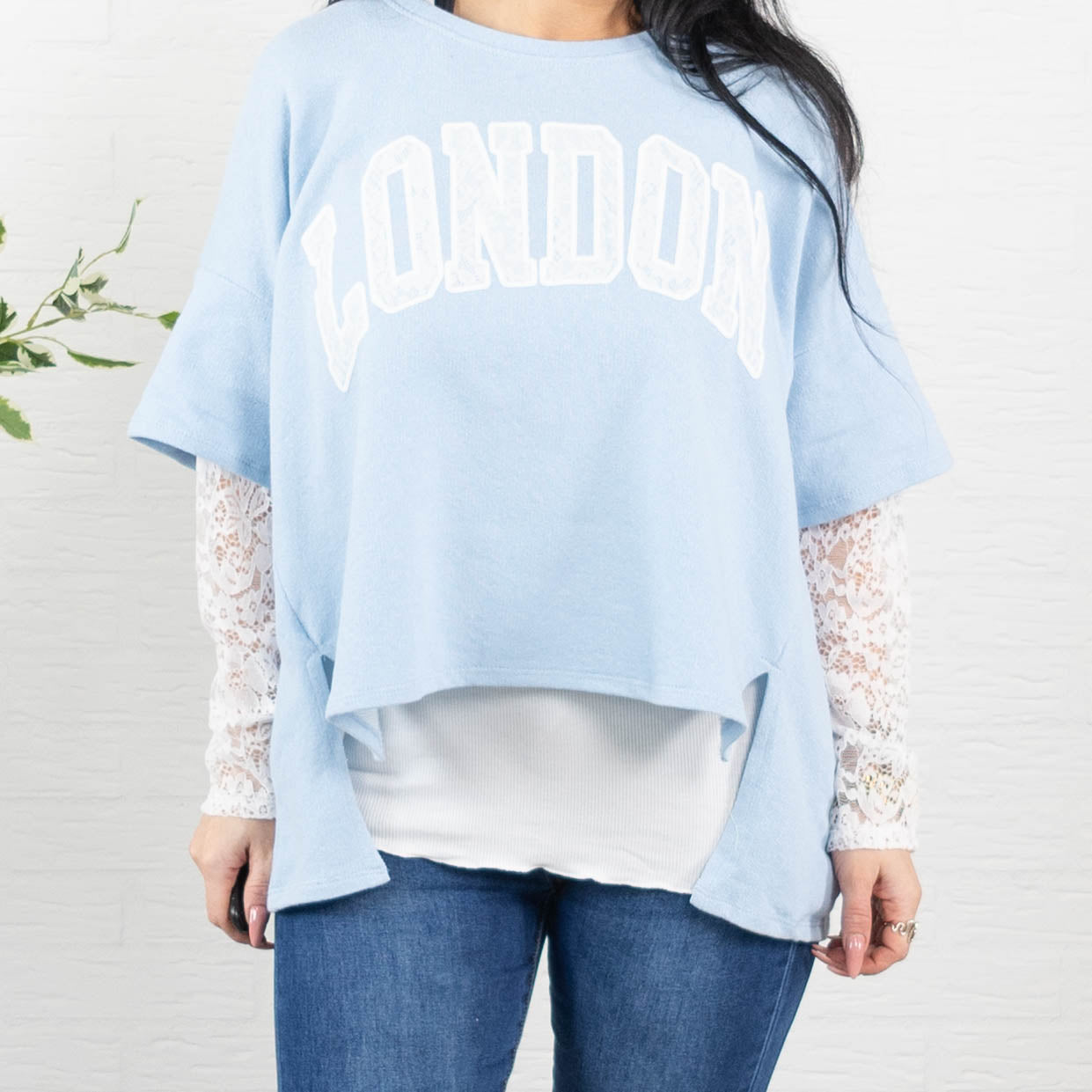 London sweatshirt, Lyseblå