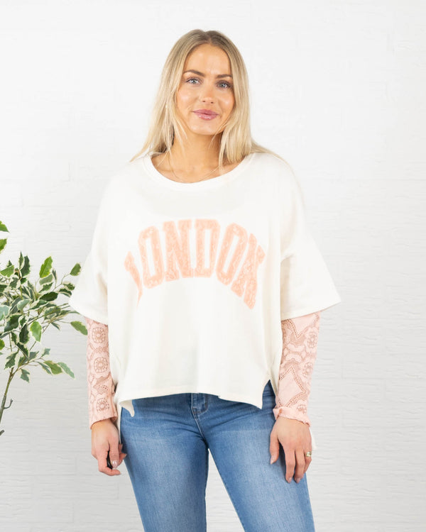 London sweatshirt, Hvid