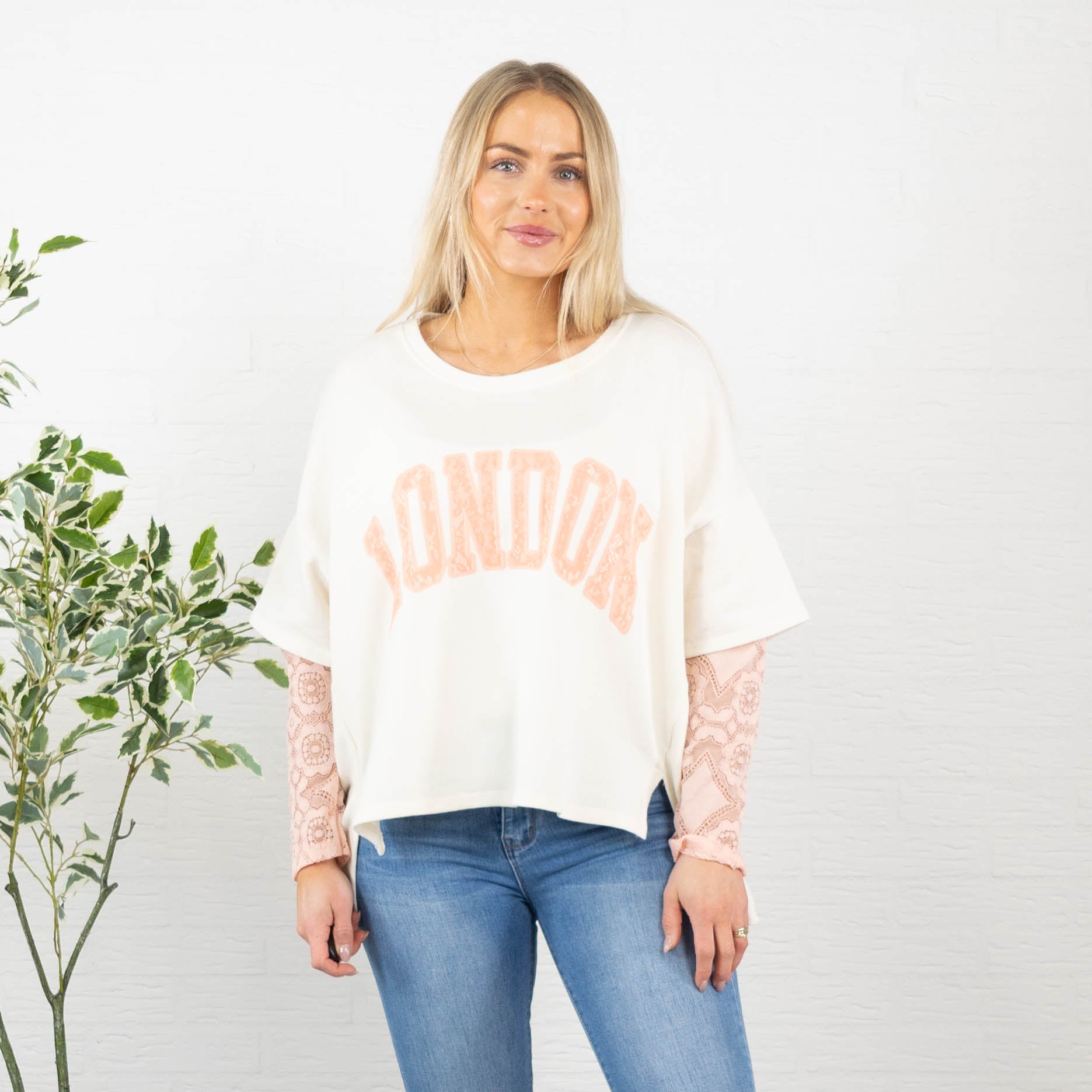 London sweatshirt, Hvid