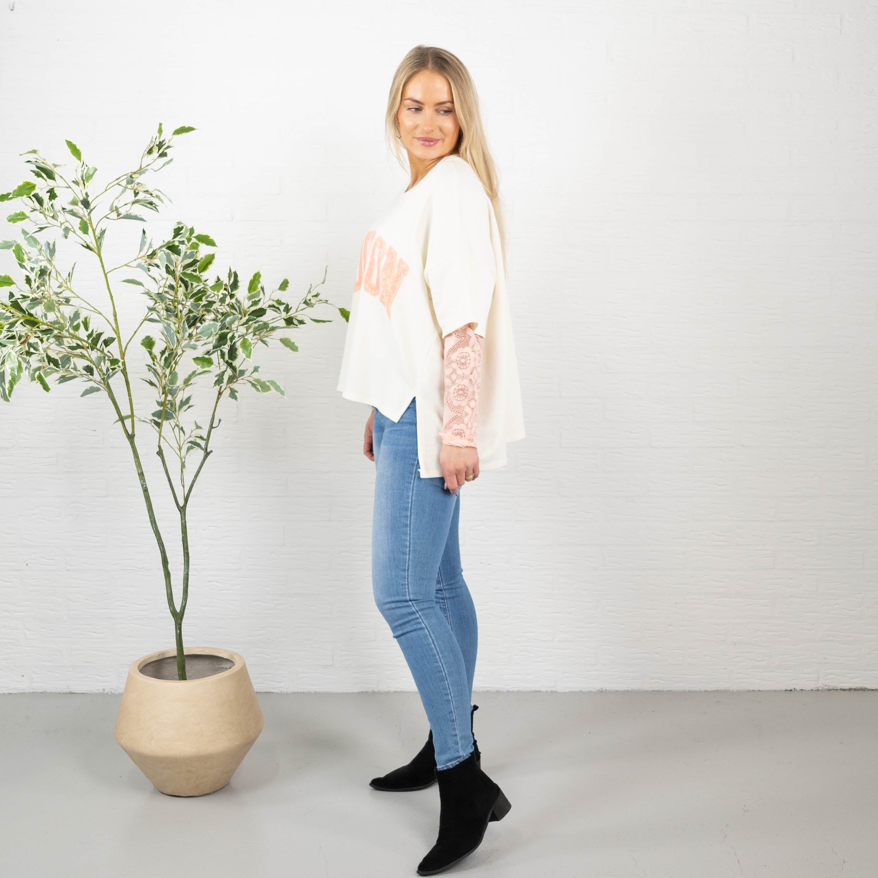 London sweatshirt, Hvid