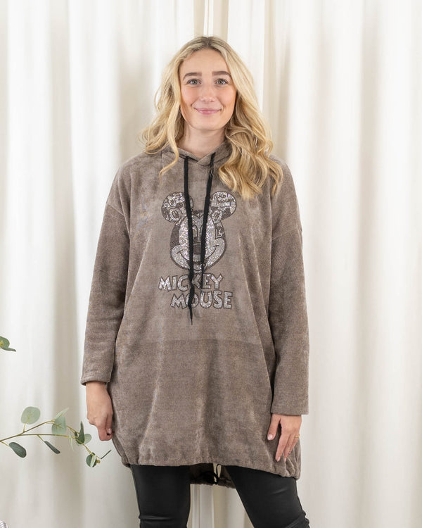 Mickey sweatshirt, Taupe