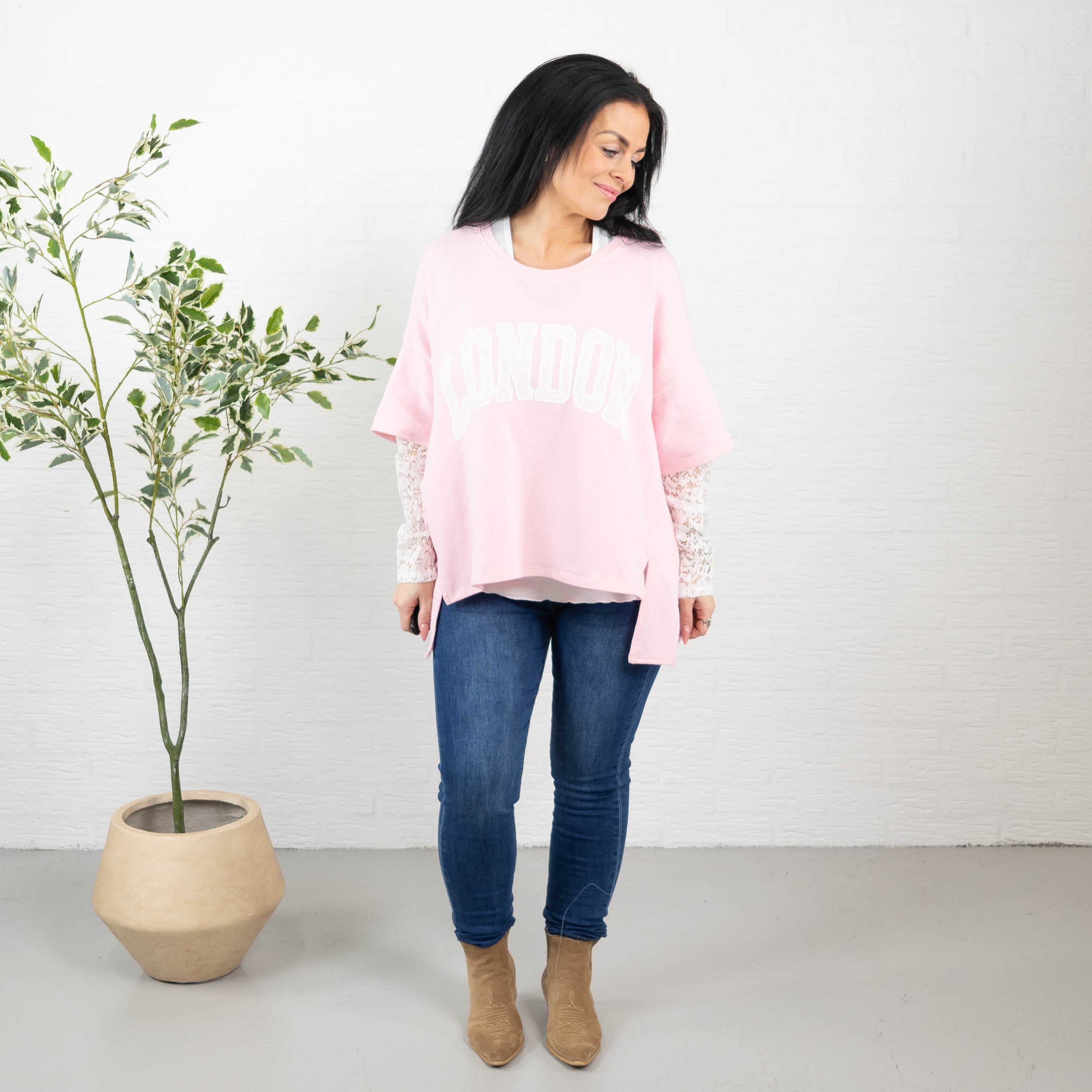 London sweatshirt, Lyserød