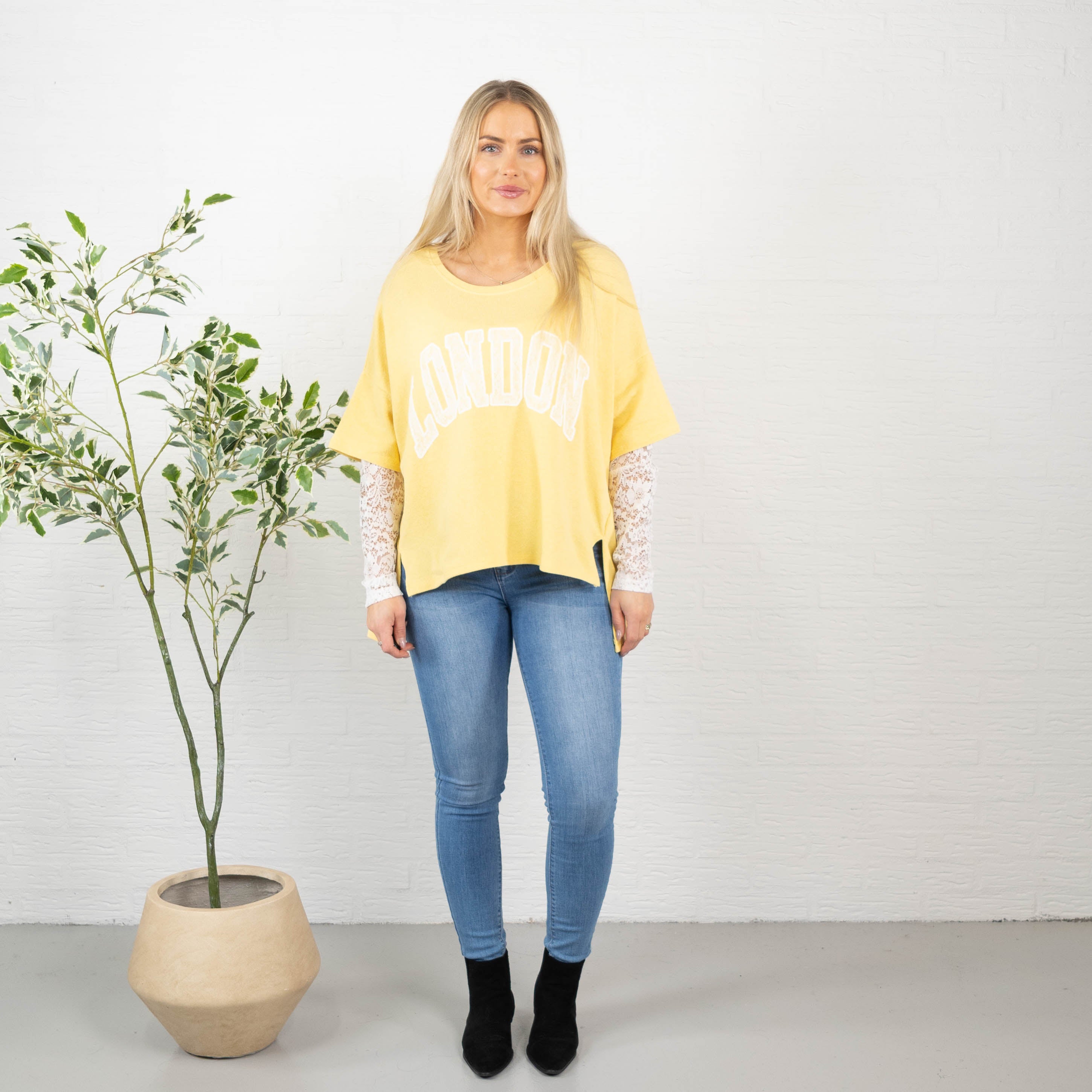 London sweatshirt, Gul