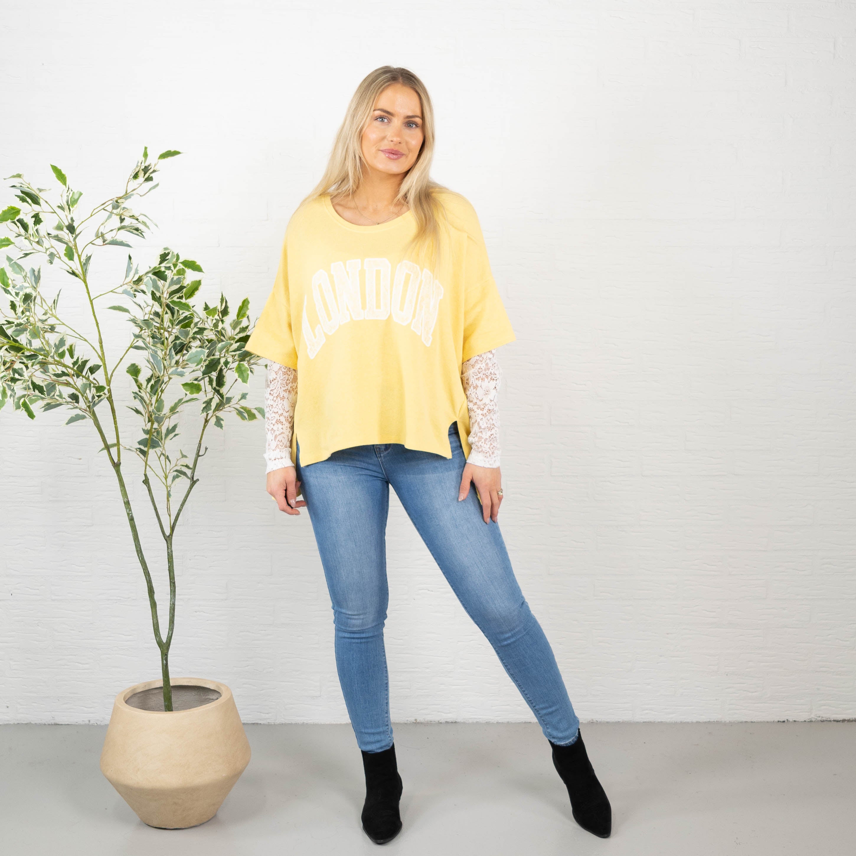 London sweatshirt, Gul