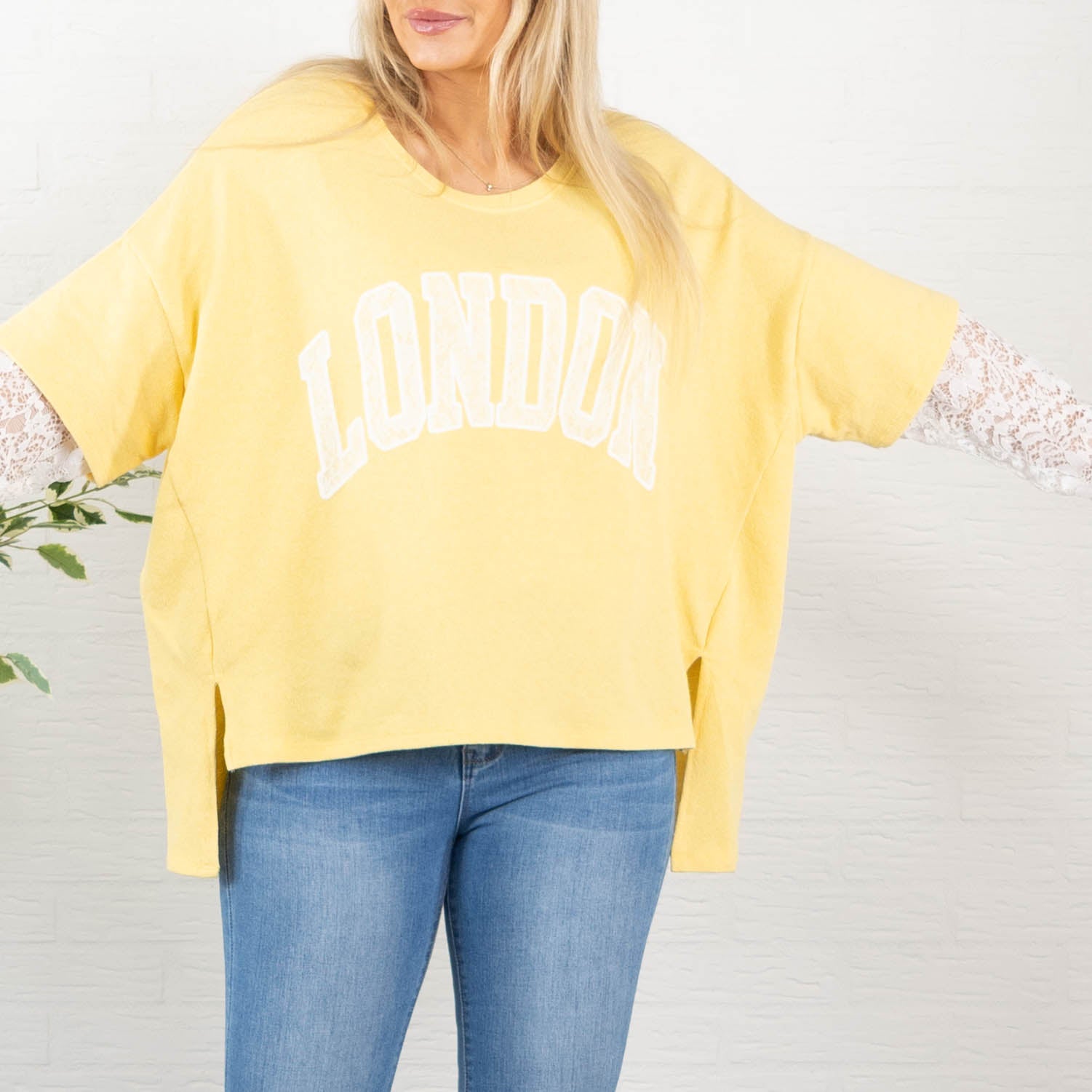 London sweatshirt, Gul