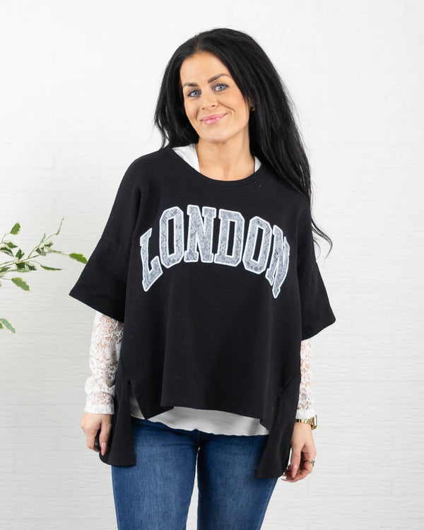 London sweatshirt, Sort