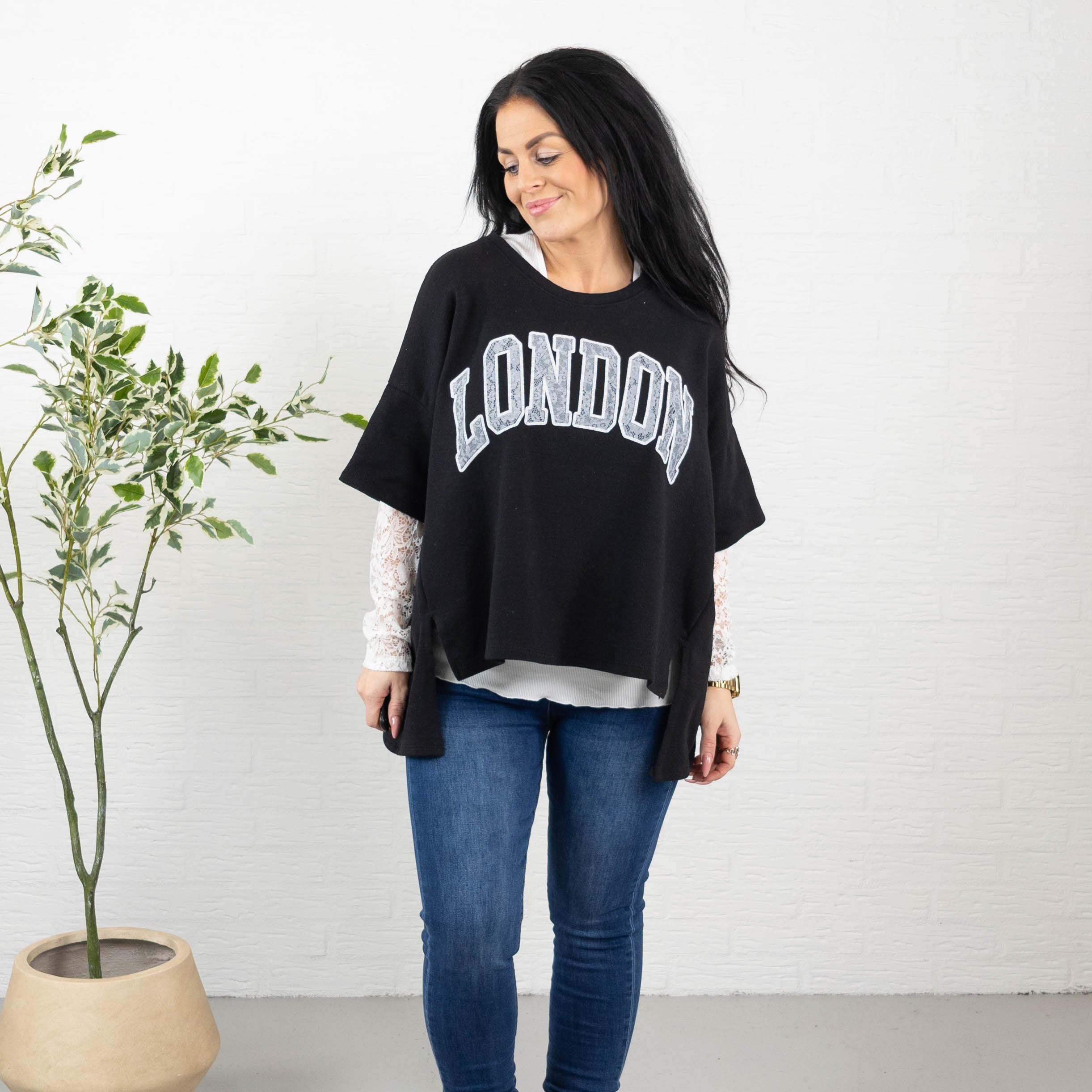 London sweatshirt, Sort