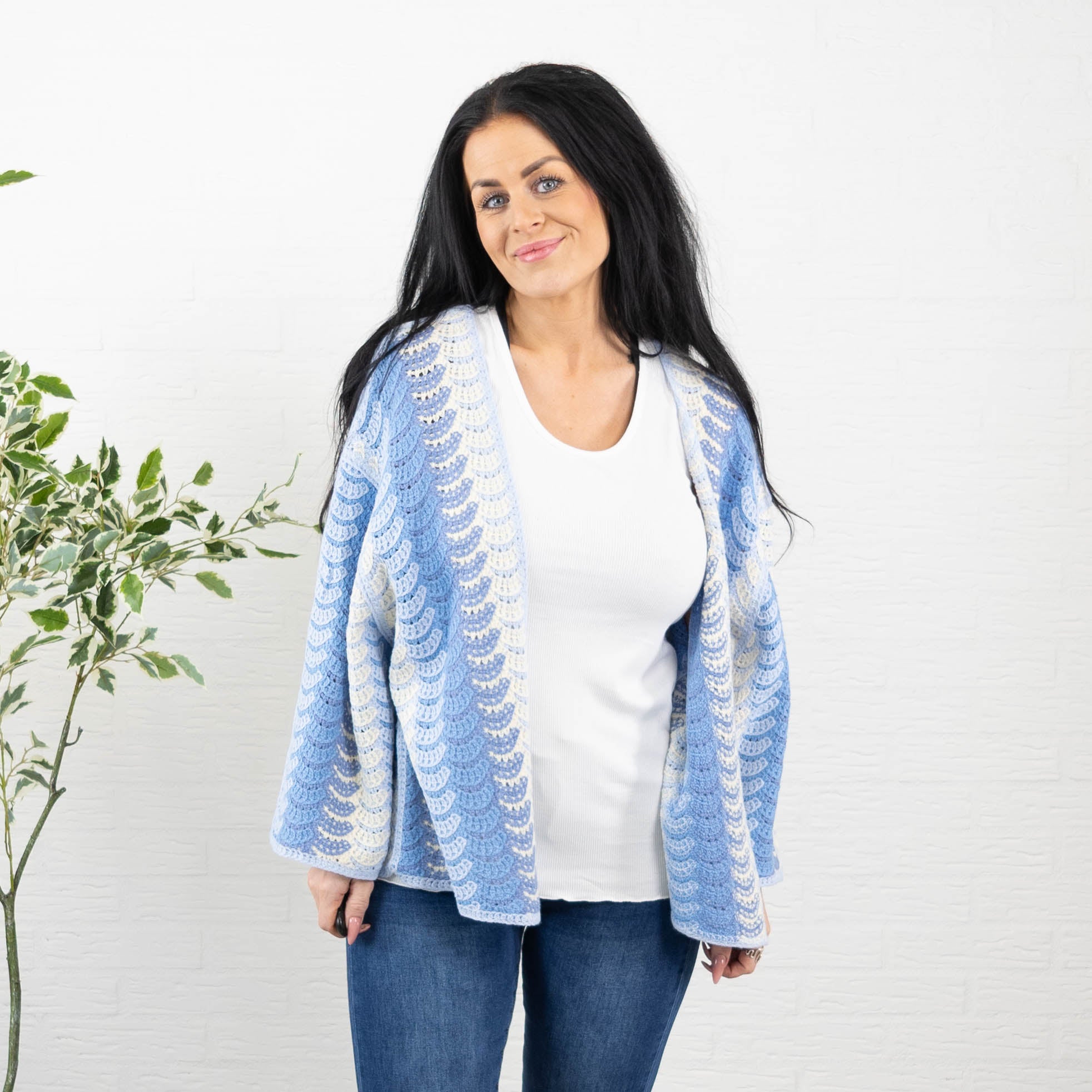 Jonna cardigan, Blå