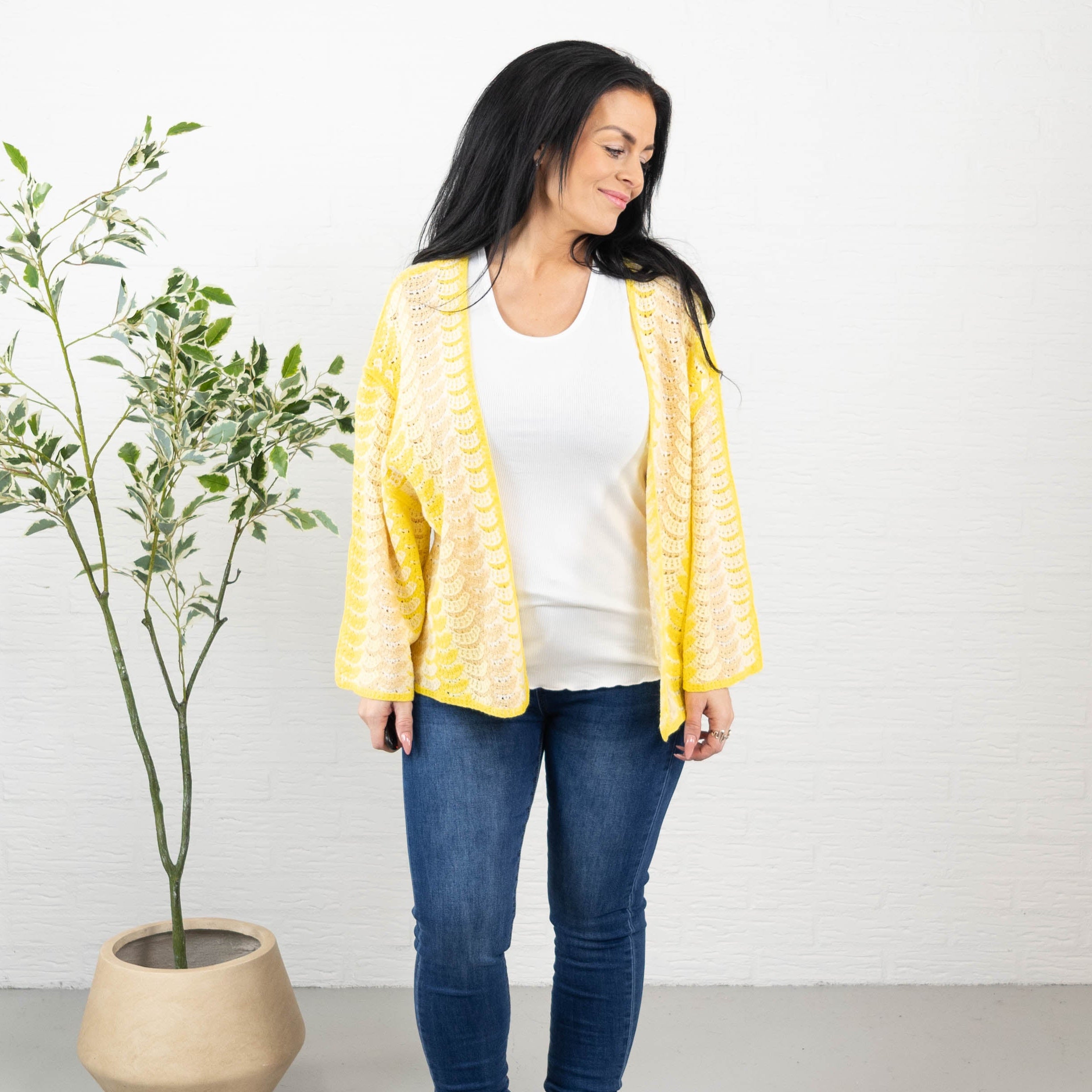 Jonna cardigan, Gul
