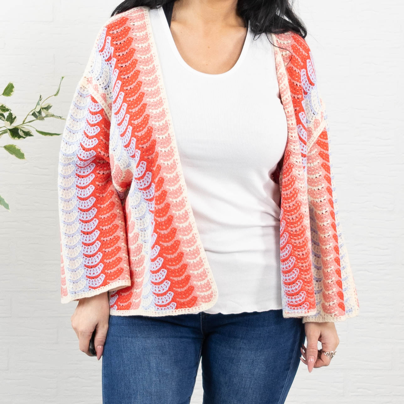 Jonna cardigan, Rød