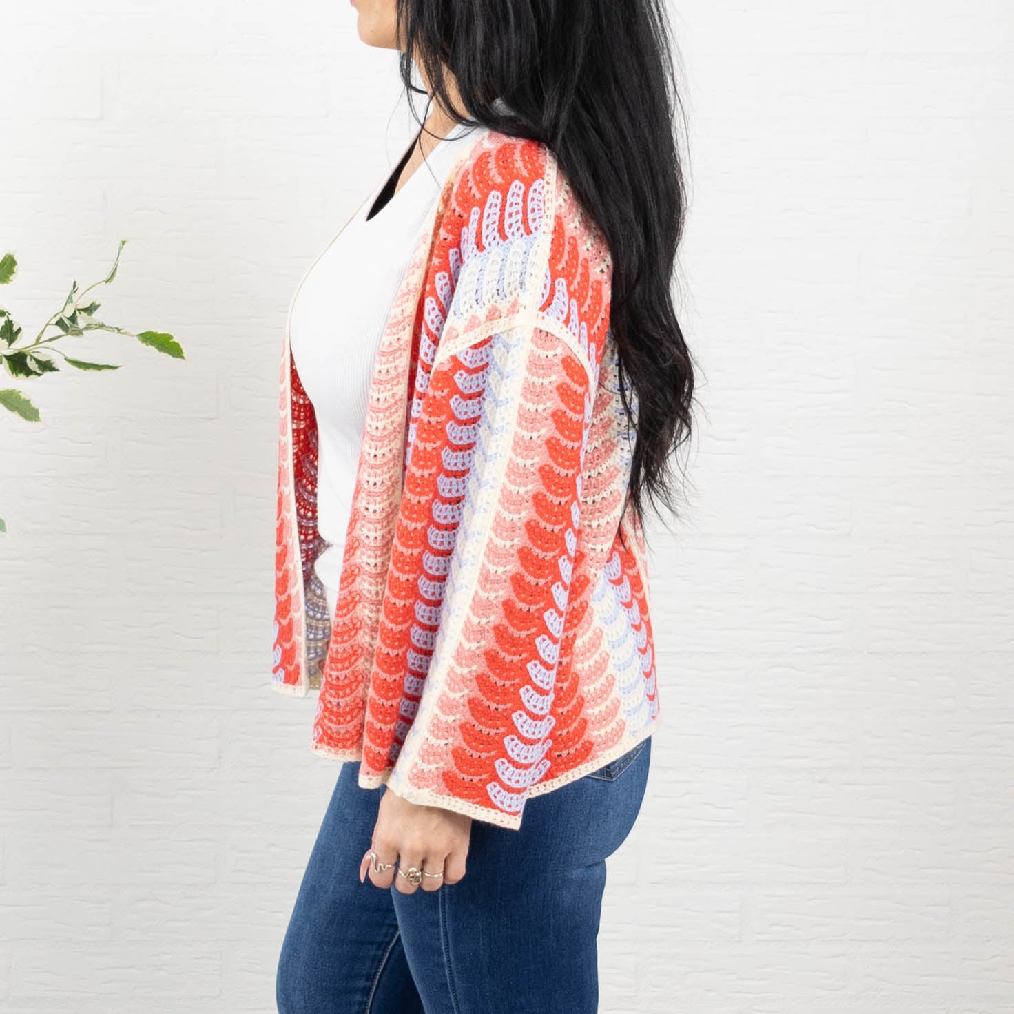 Jonna cardigan, Rød