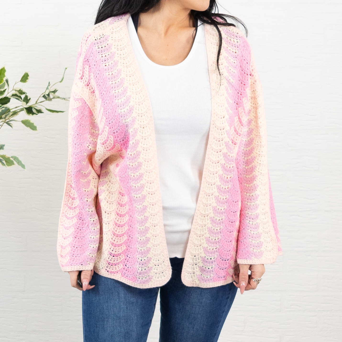 Jonna cardigan, Lyserød