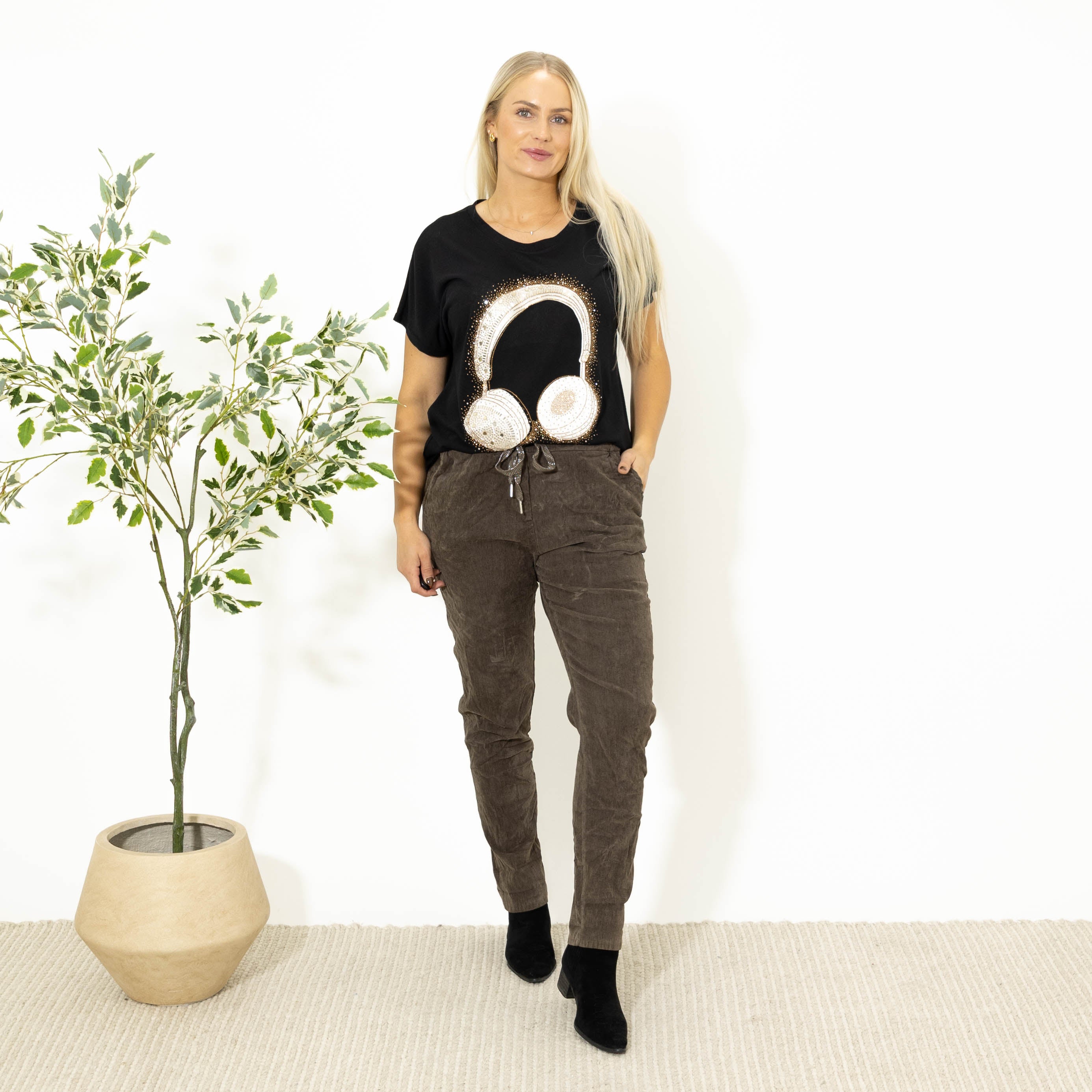 Noemi stonewashed bukser, Lys choko