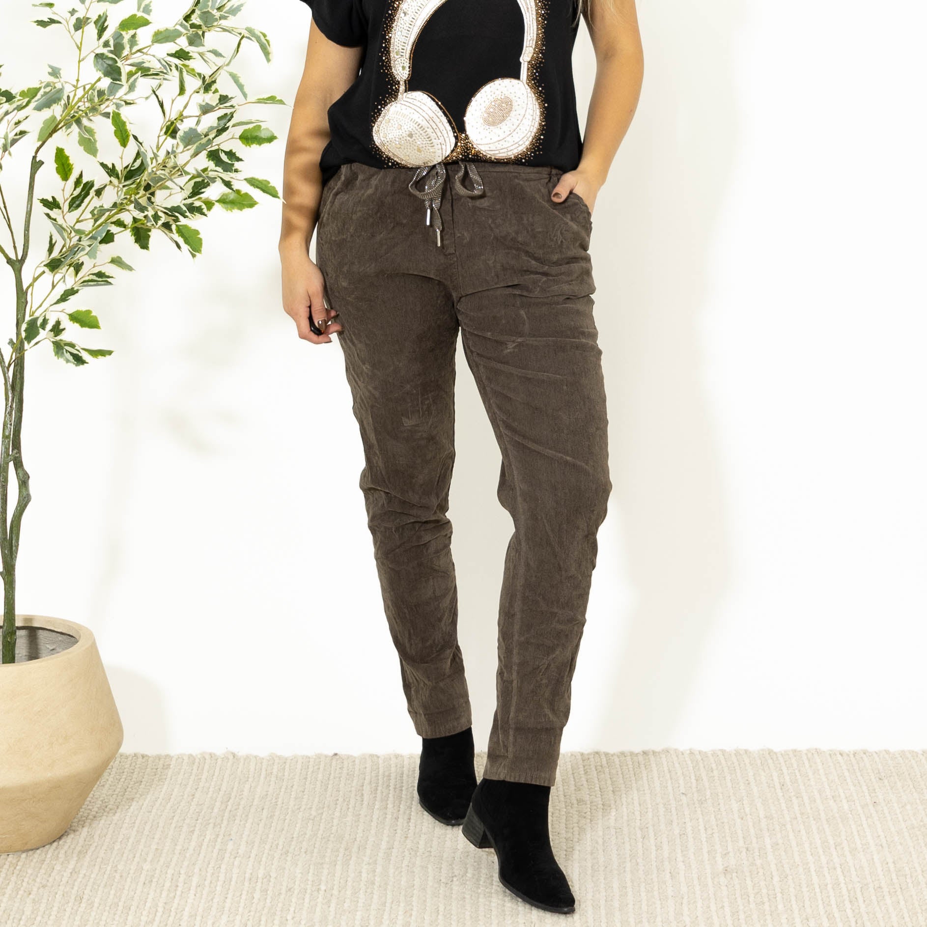 Noemi stonewashed bukser, Lys choko