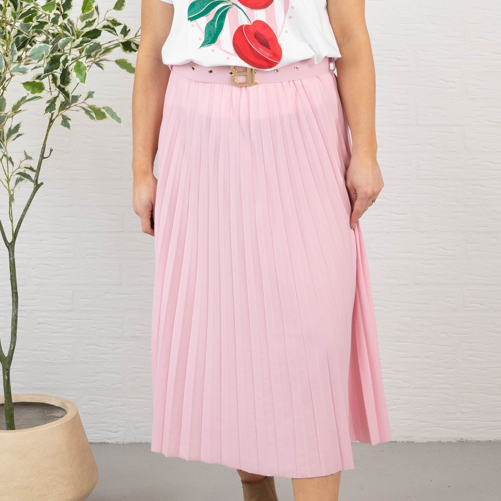 Melinda nederdel, Lyserød