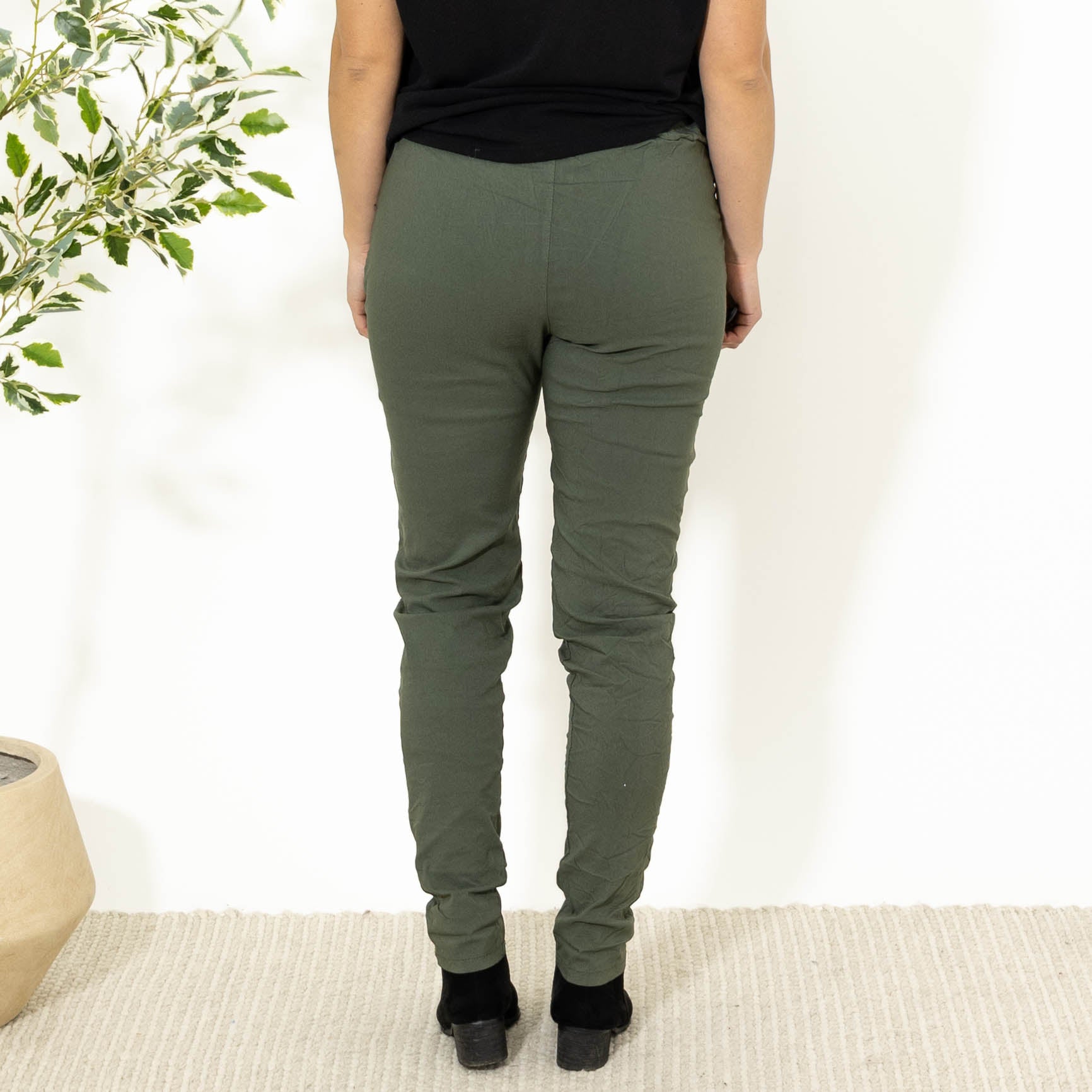 Birgit printet bukser, Khaki