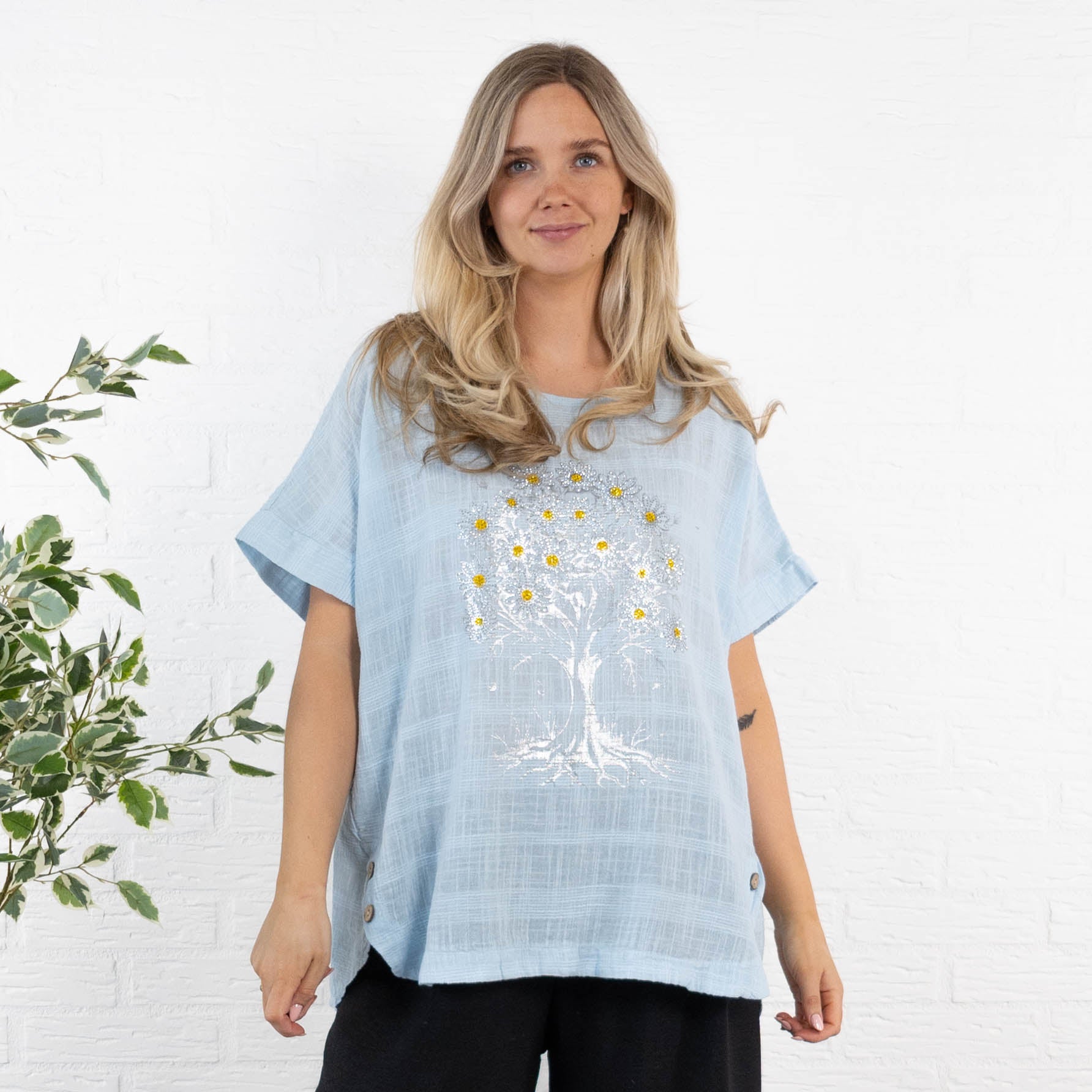 Sandra overdel, Lyseblå