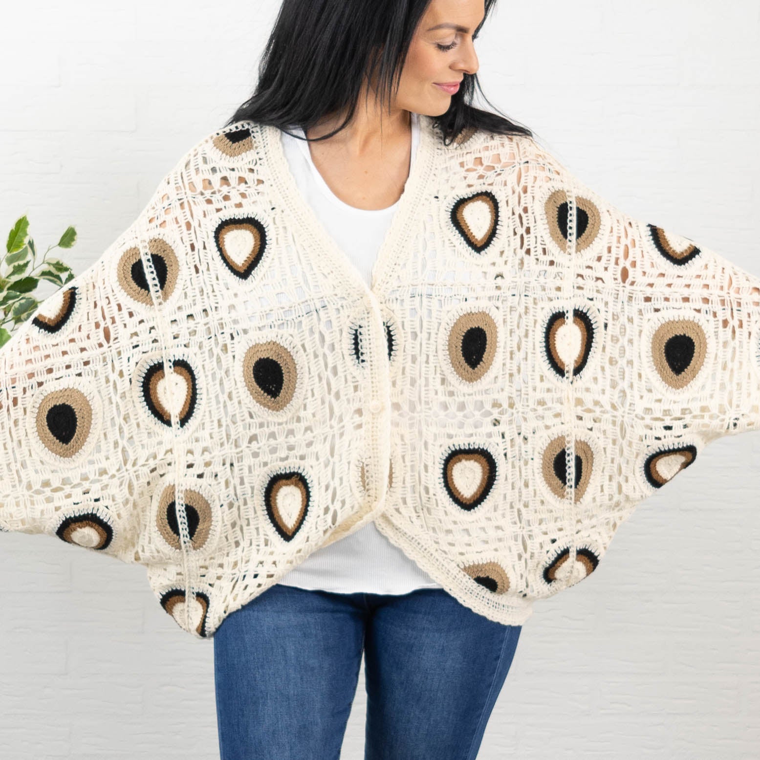 Gitte poncho, Sort