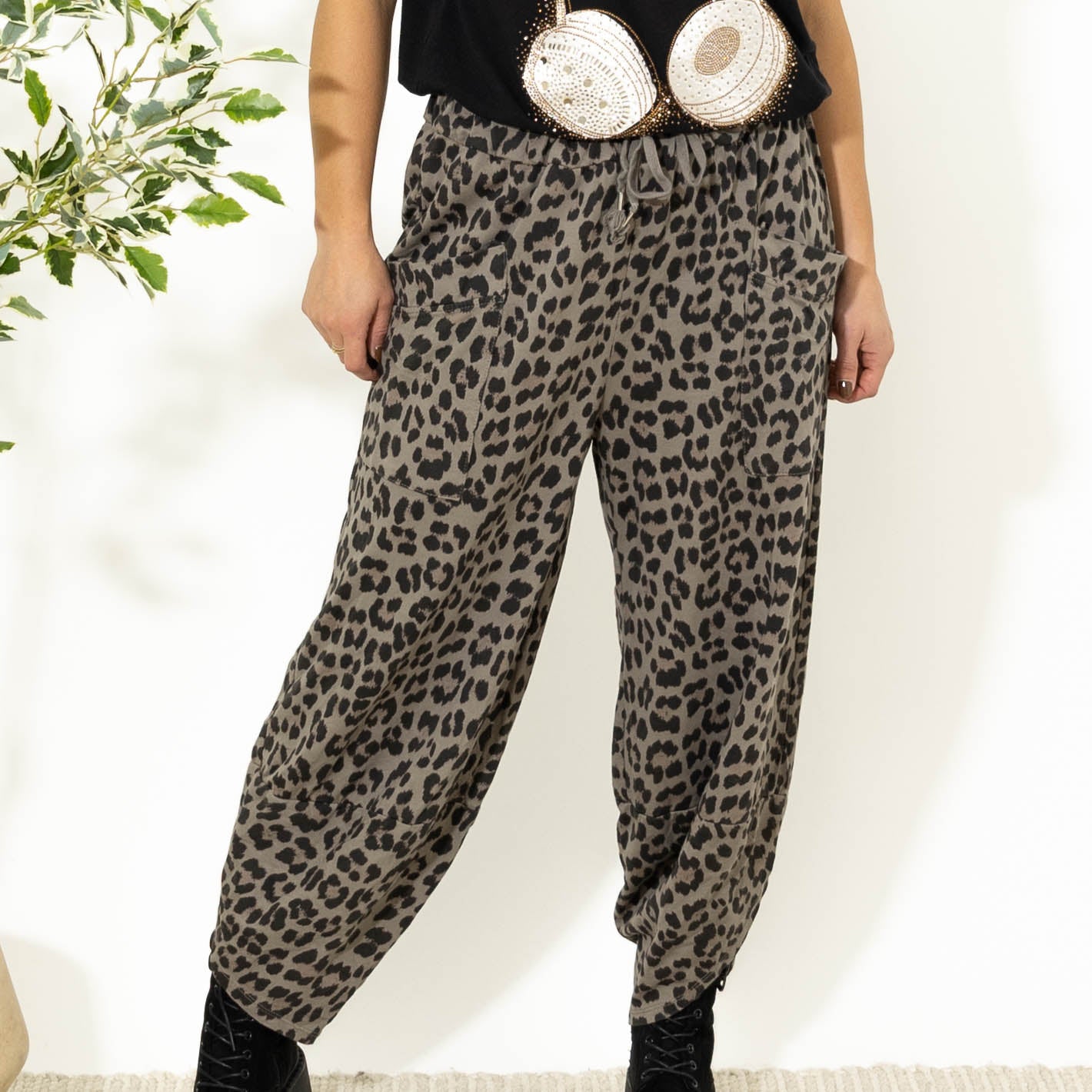 Katrin baggy bukser, Taupe