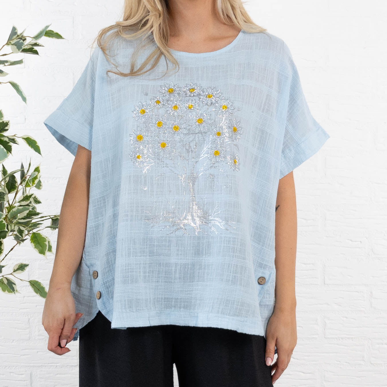 Sandra overdel, Lyseblå