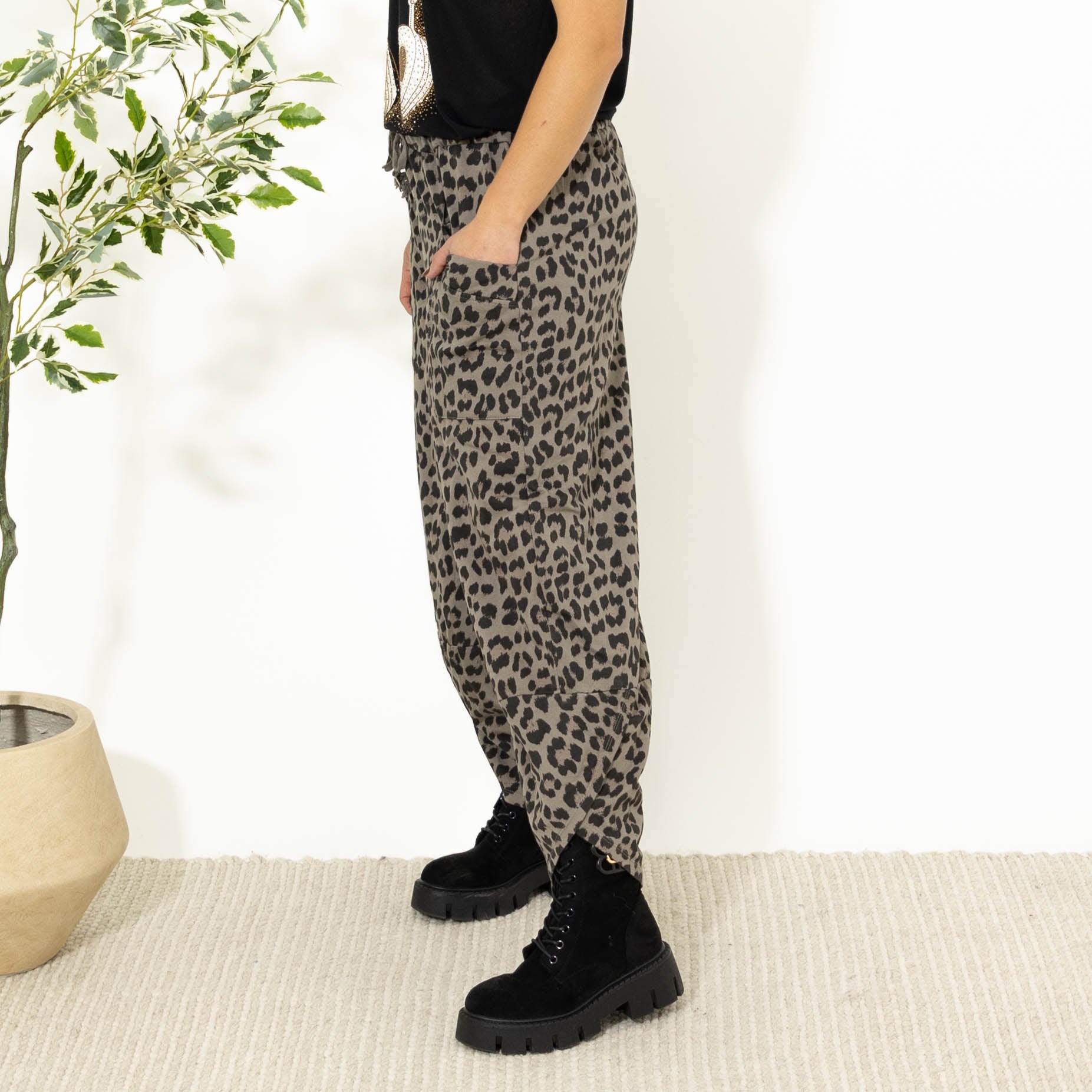 Katrin baggy bukser, Taupe