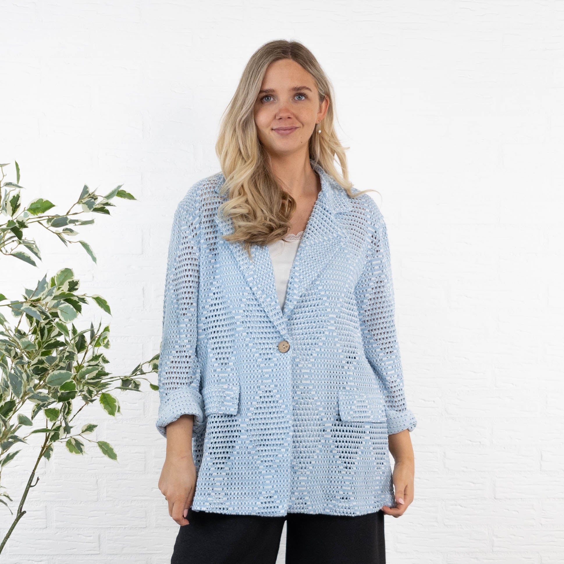 Pauline habitjakke, Lyseblå