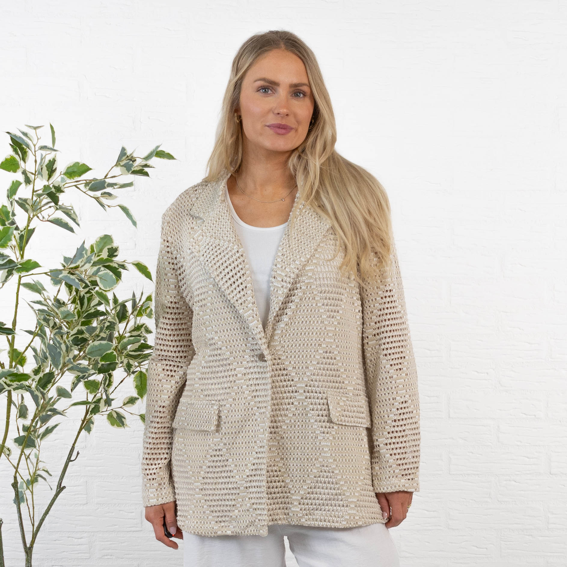 Pauline habitjakke, Beige