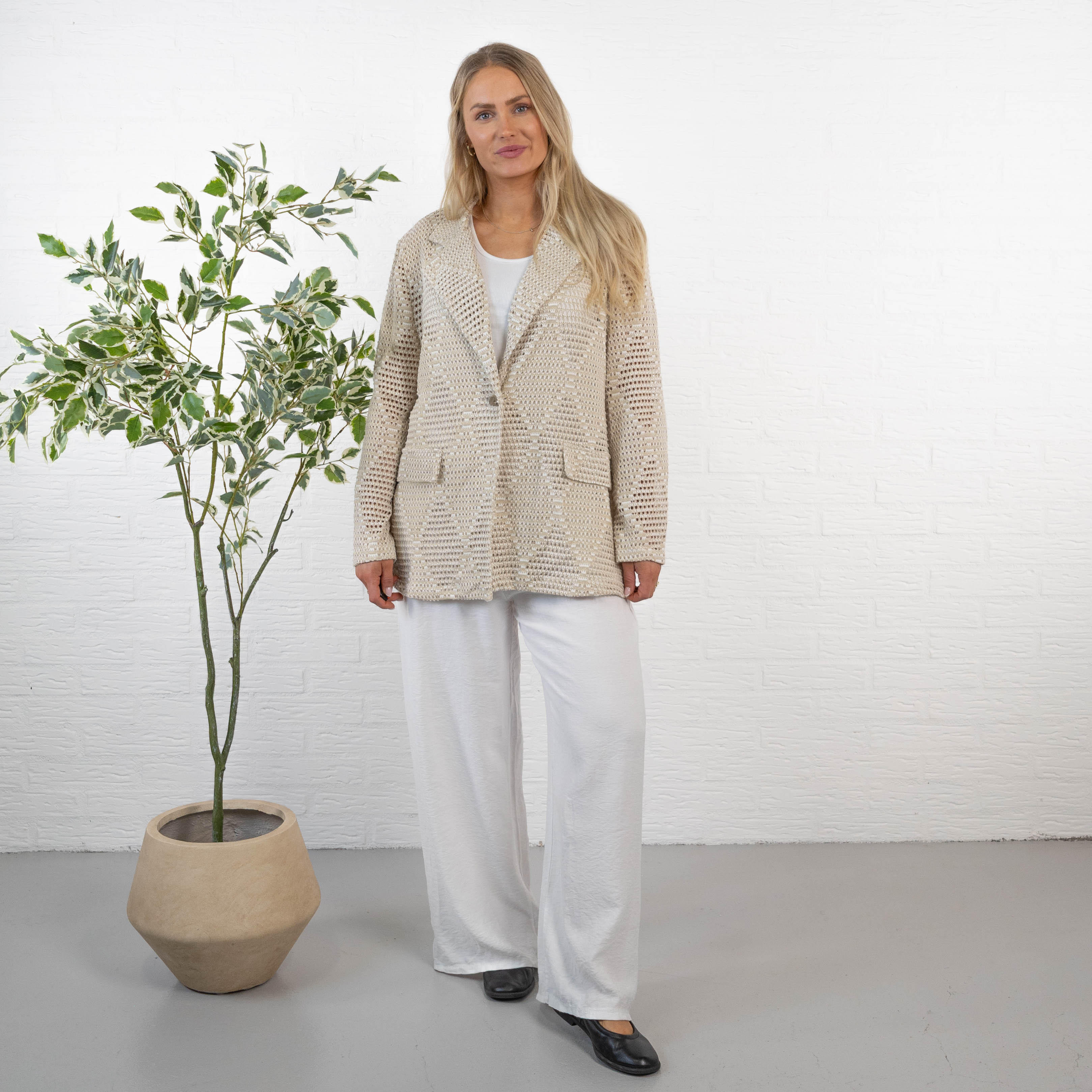 Pauline habitjakke, Beige