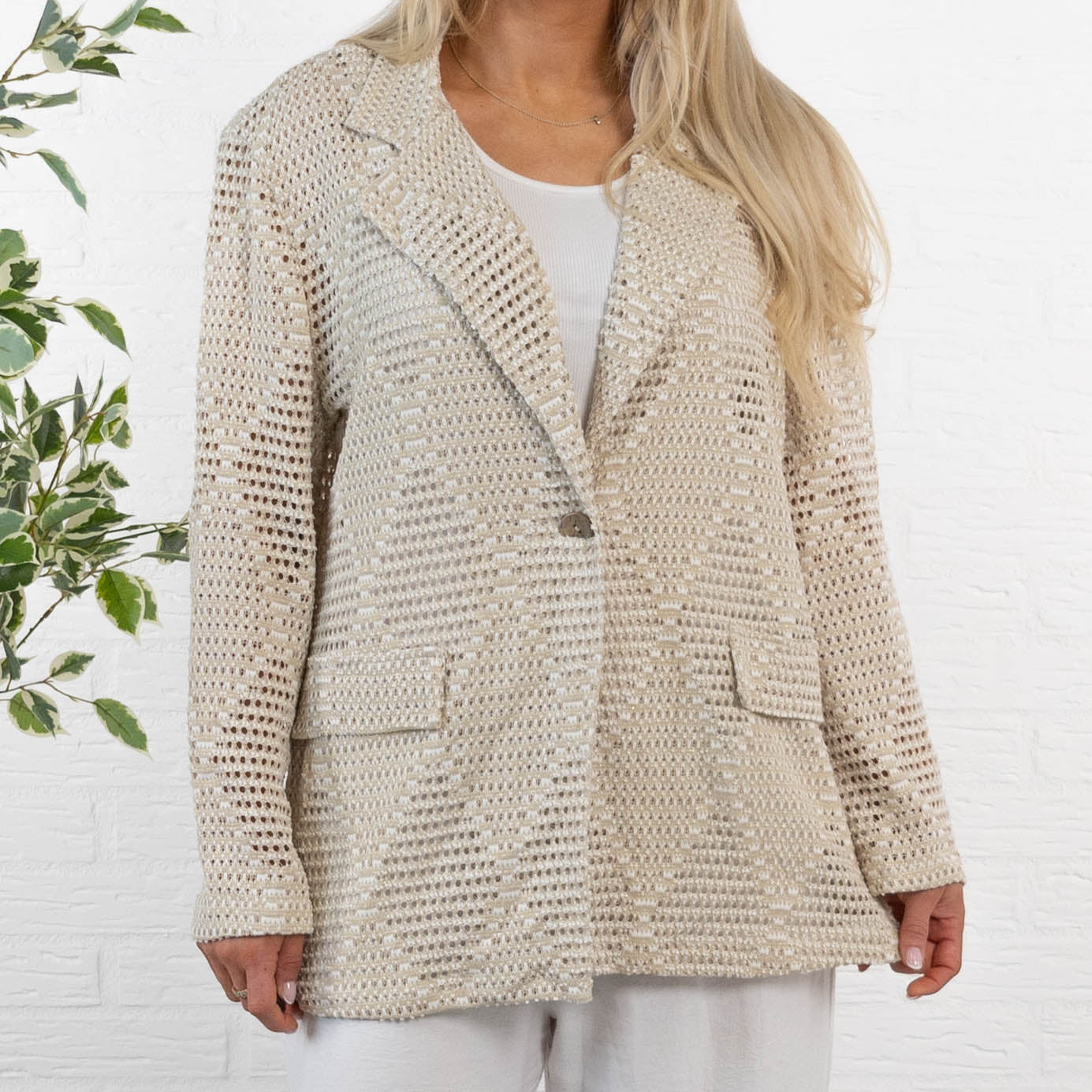 Pauline habitjakke, Beige