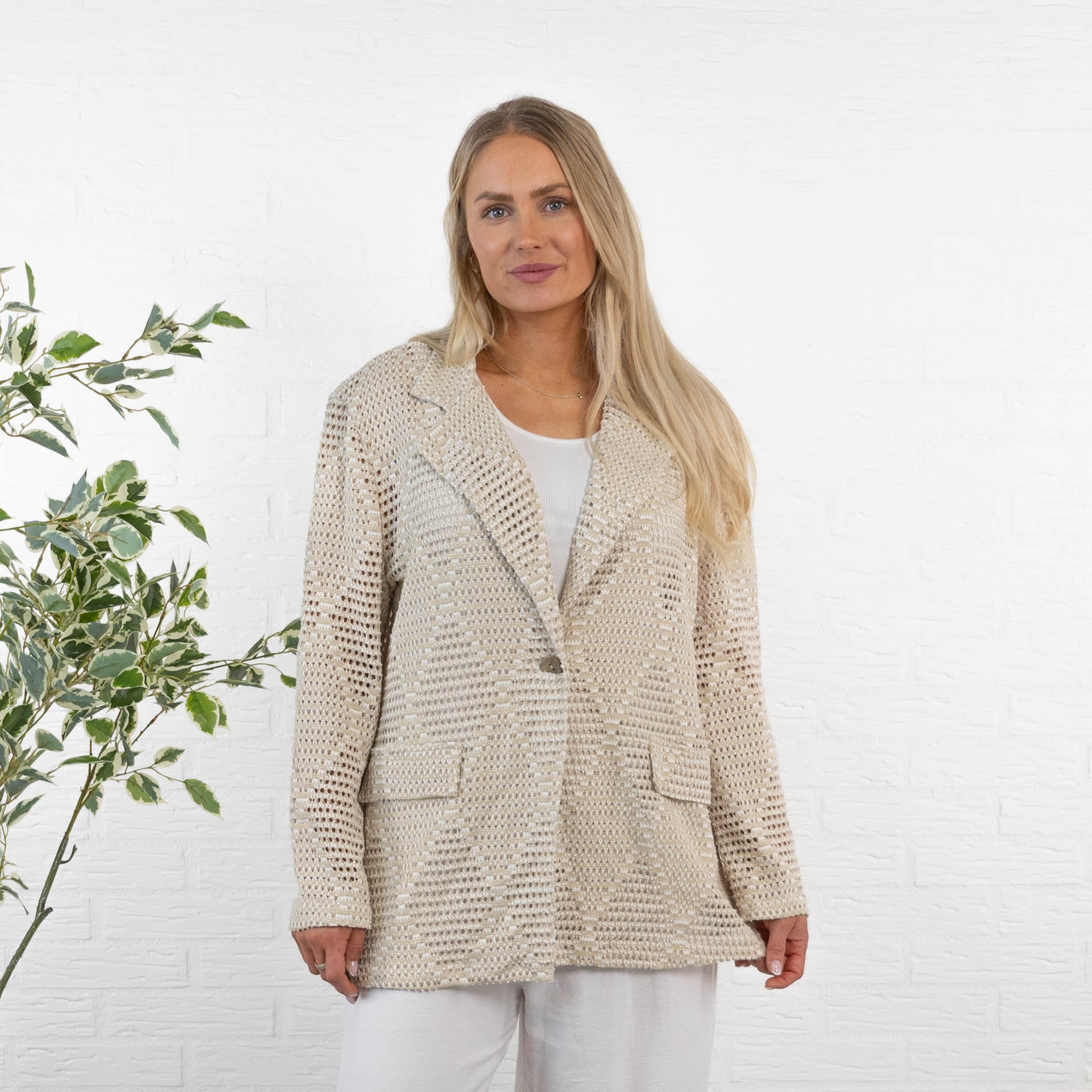 Pauline habitjakke, Beige
