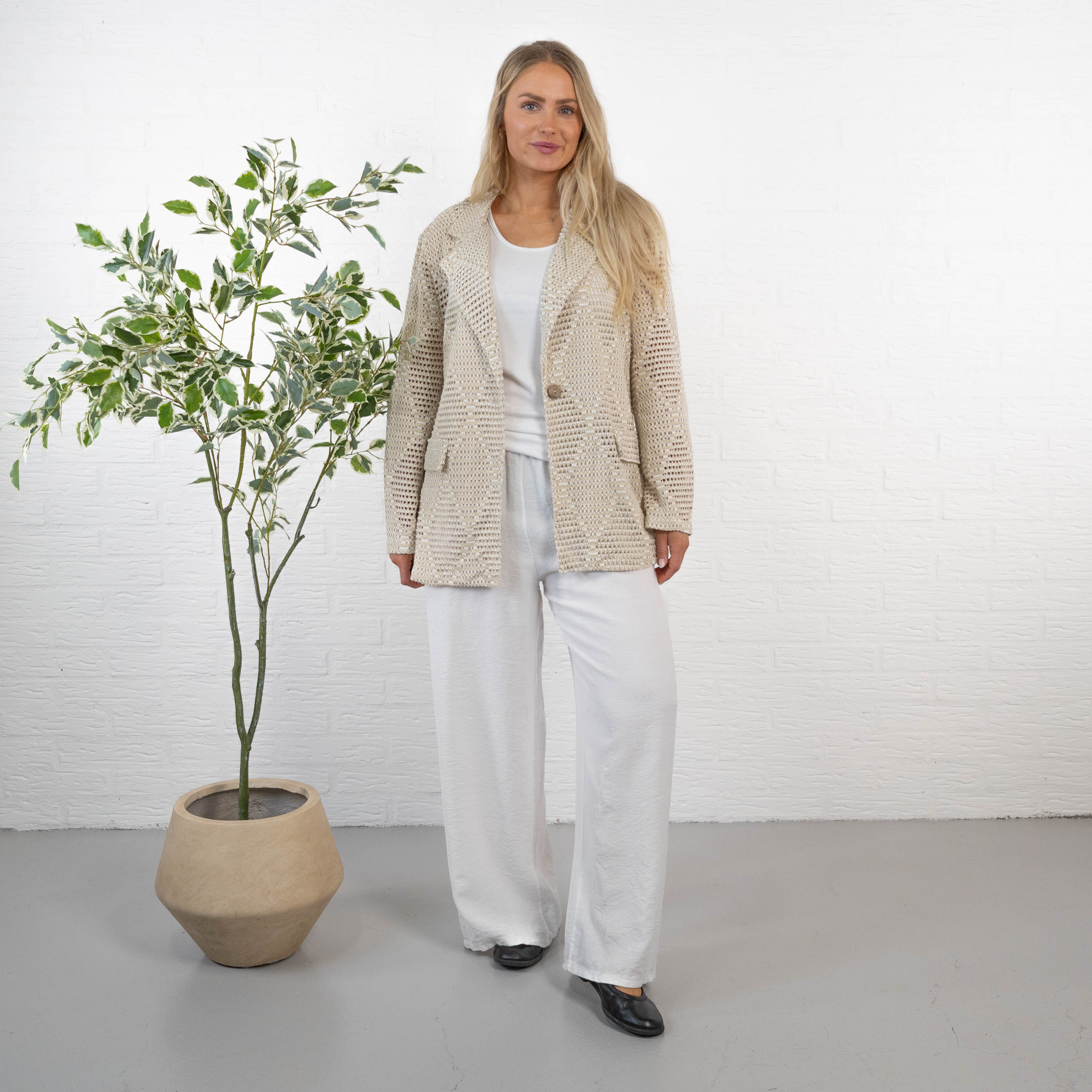 Pauline habitjakke, Beige